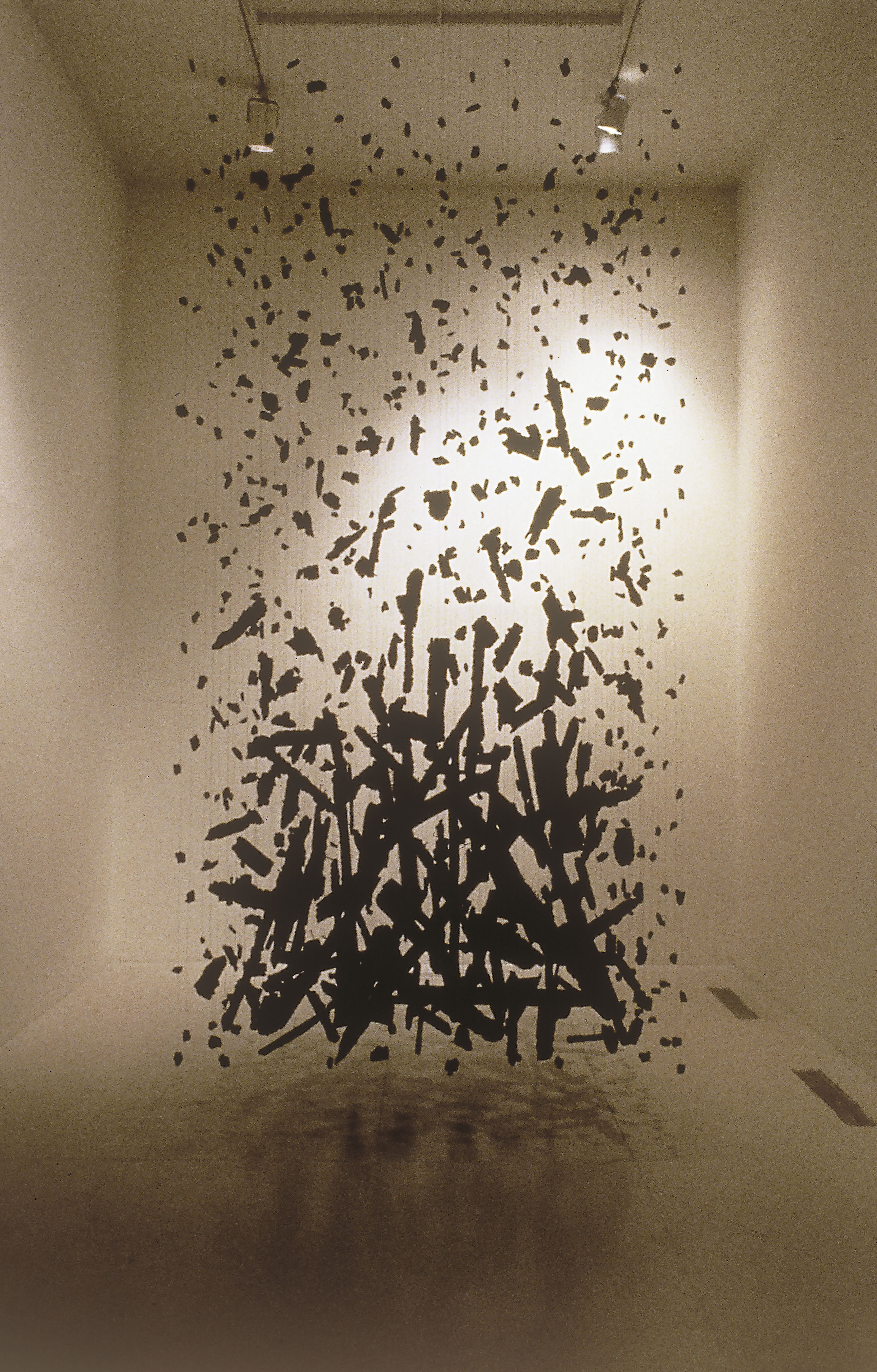 Cornelia Parker’s “Hanging Fire (Suspected Arson)”, a permanent piece at the ICA.