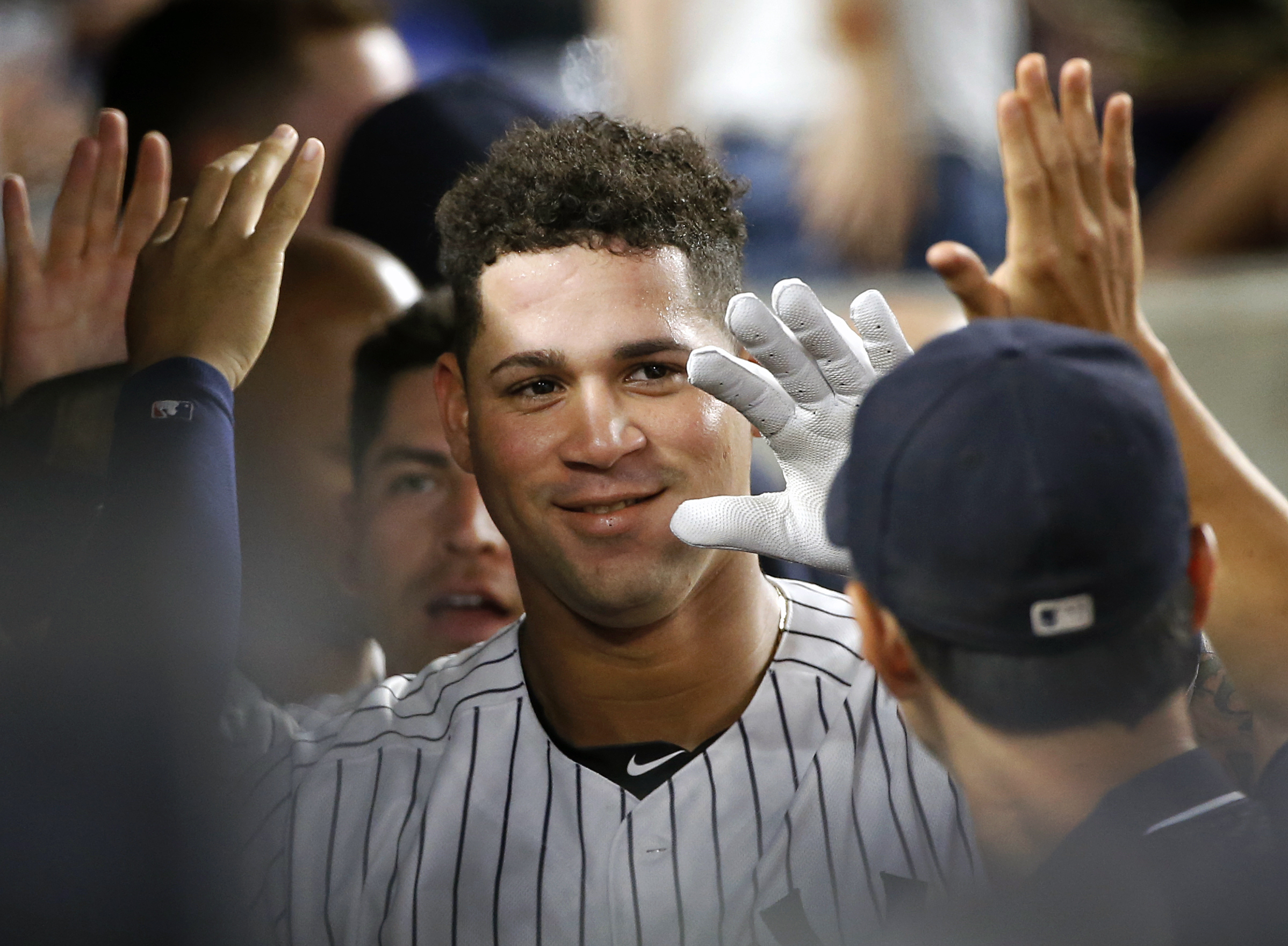 Gary Sanchez hit .299 in 53 major-league games last season.