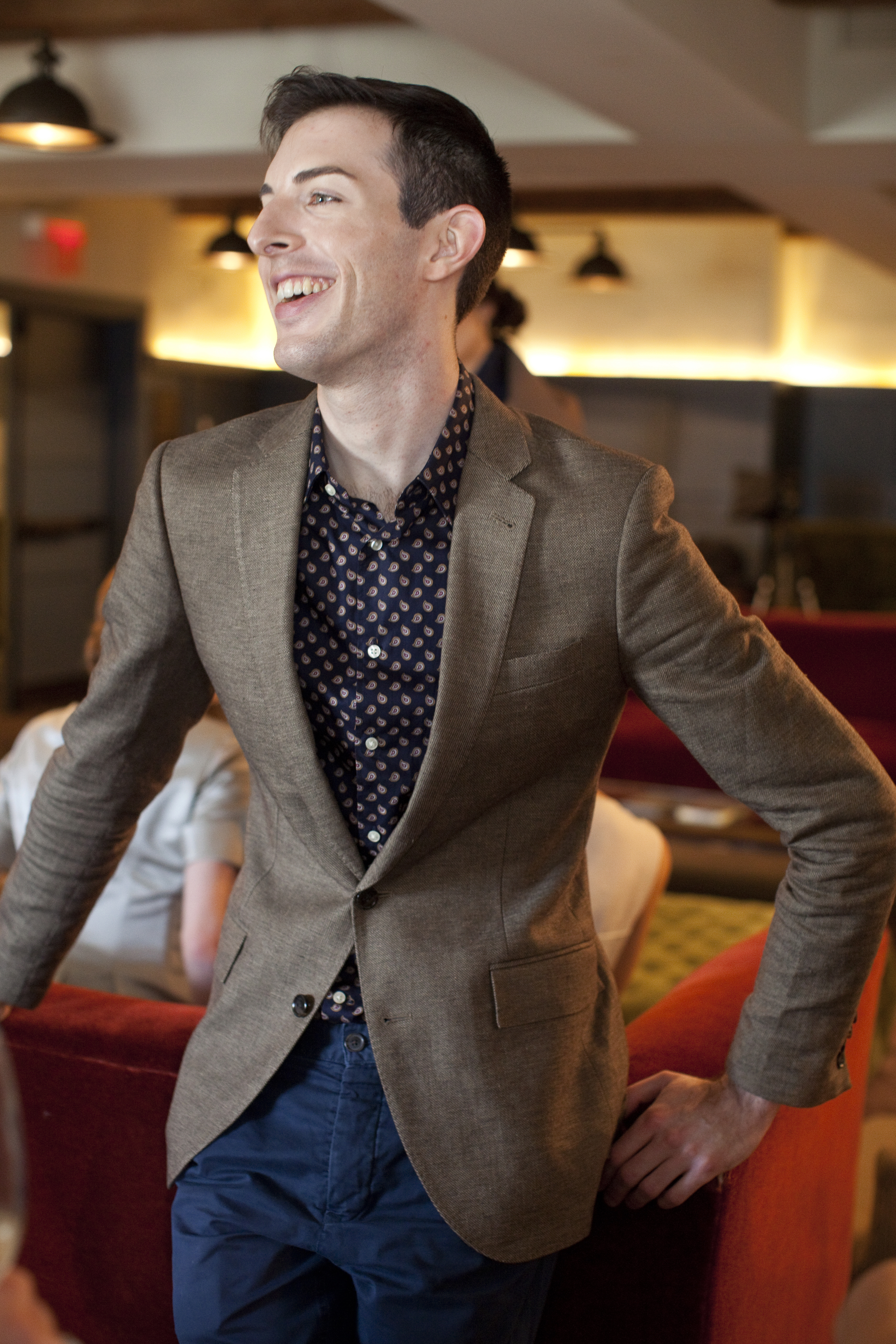“I’m certainly not at the point yet where I’m staging runway shows in New York. . . .It’s challenging to get buyers and editors to come to Boston, so I’ve come to them,” said Aaron.