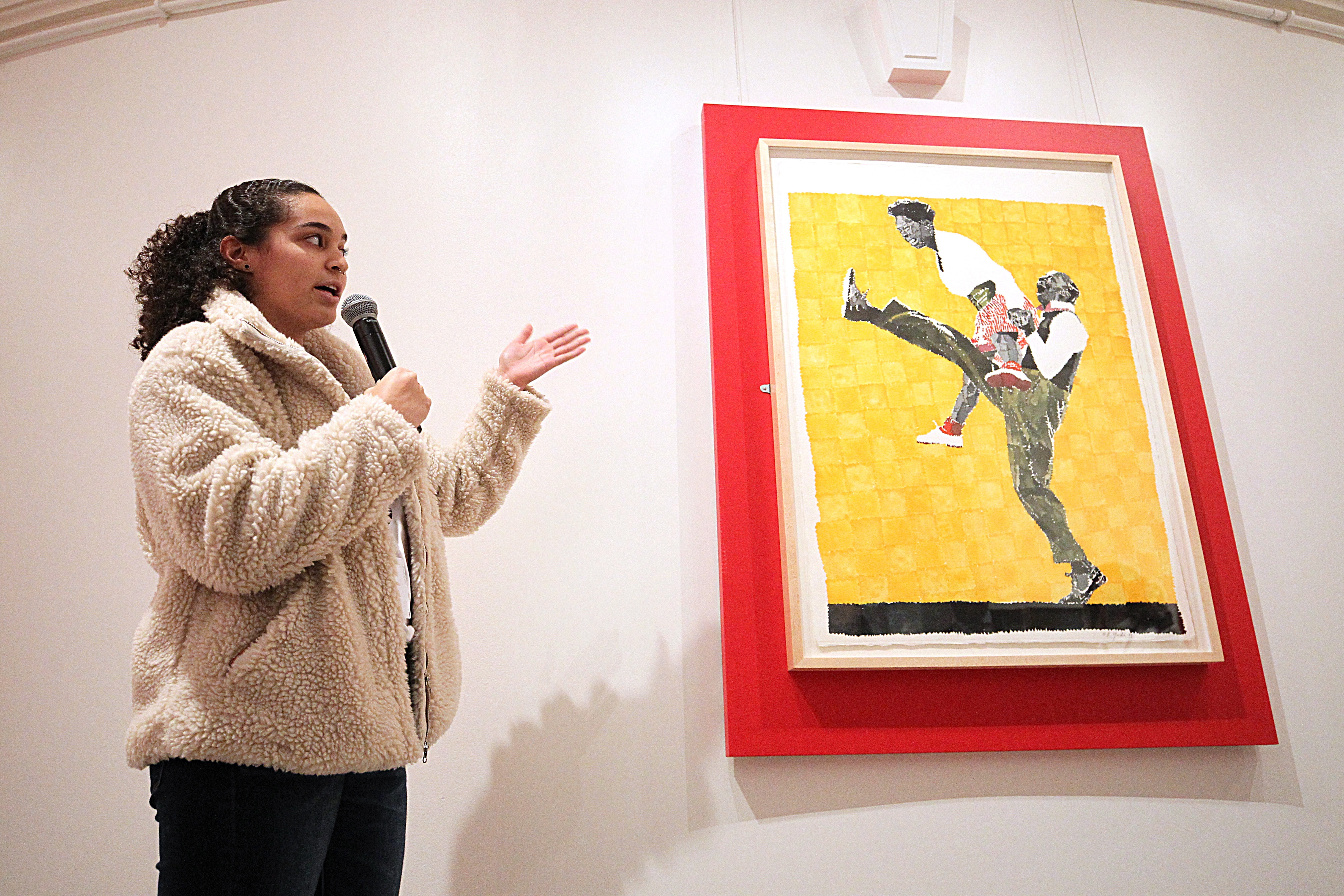 Jennifer Rosa selected Richard Yarde's 1989 painting "Savoy: Leon & Willa Mae."