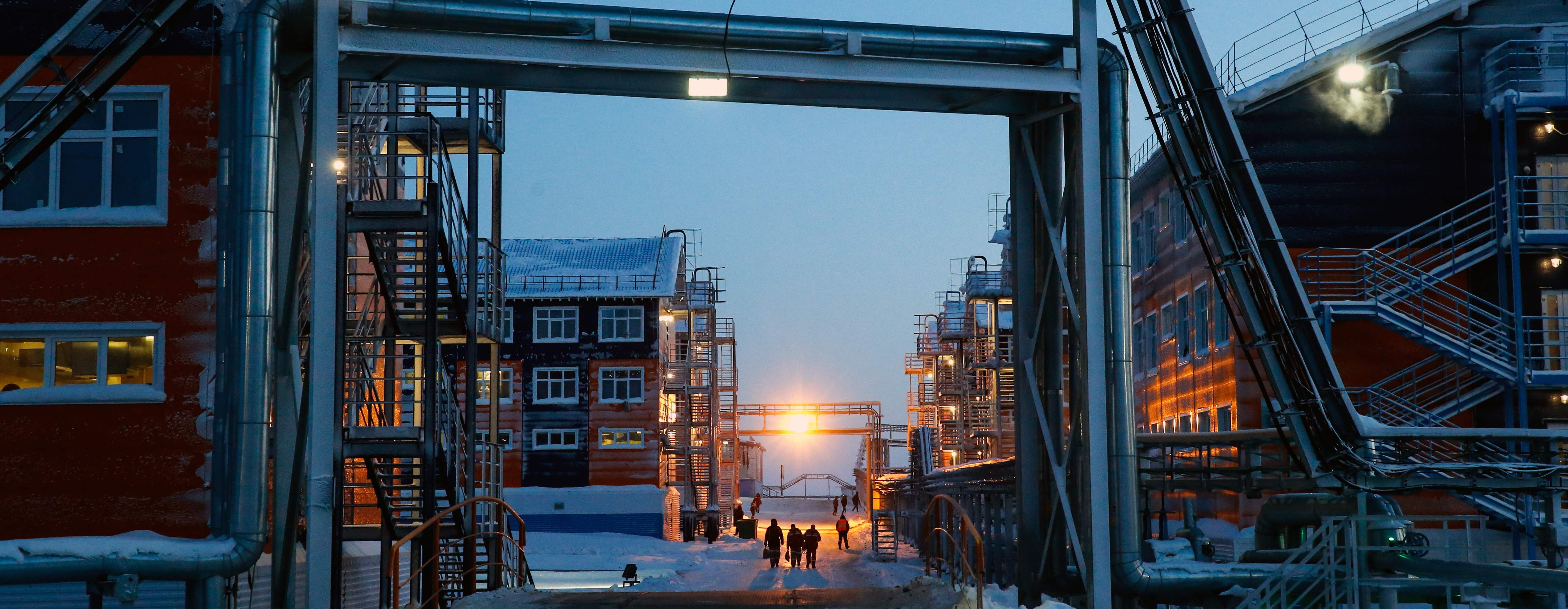 The settlement of Sabetta on the Yamal Peninsula in the Arctic circle.