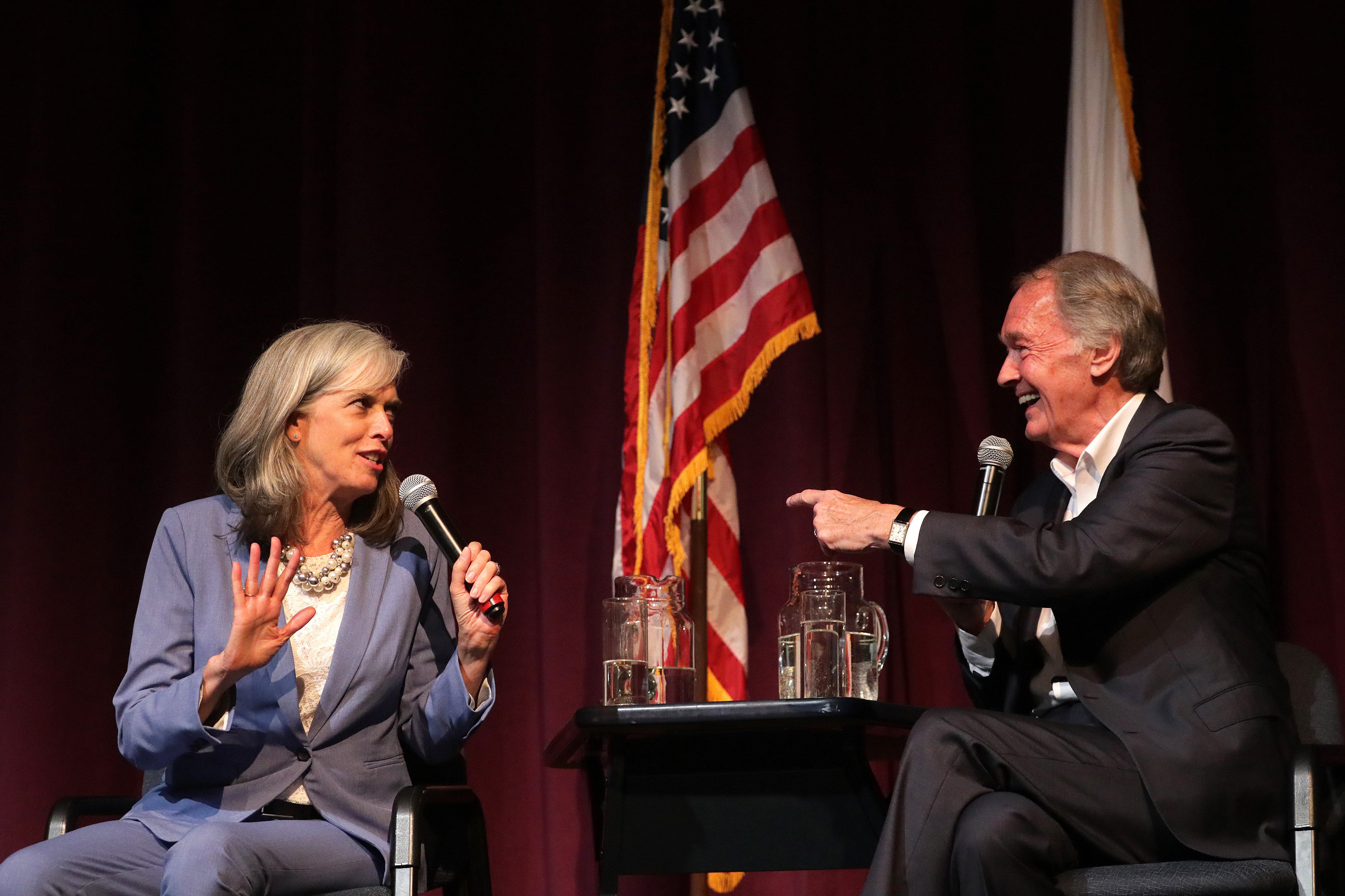 Congresswoman Katherine Clark and Senator Edward Markey hosted Wednesday night’s forum in Framingham.