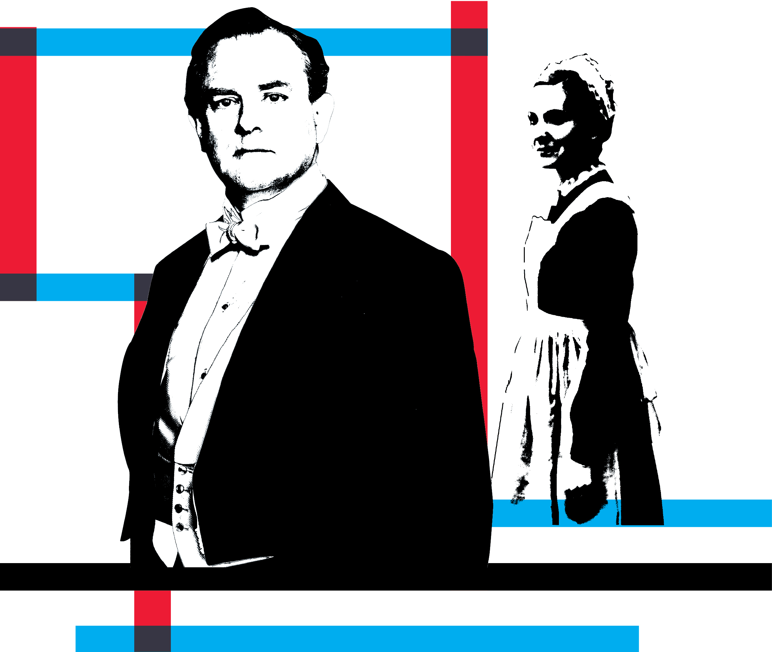 ”Downton Abbey” follows the lives of wealthy Brits and their servants, including the Earl of Grantham (Hugh Bonneville) and housemaid Anna (Joanne Froggatt).