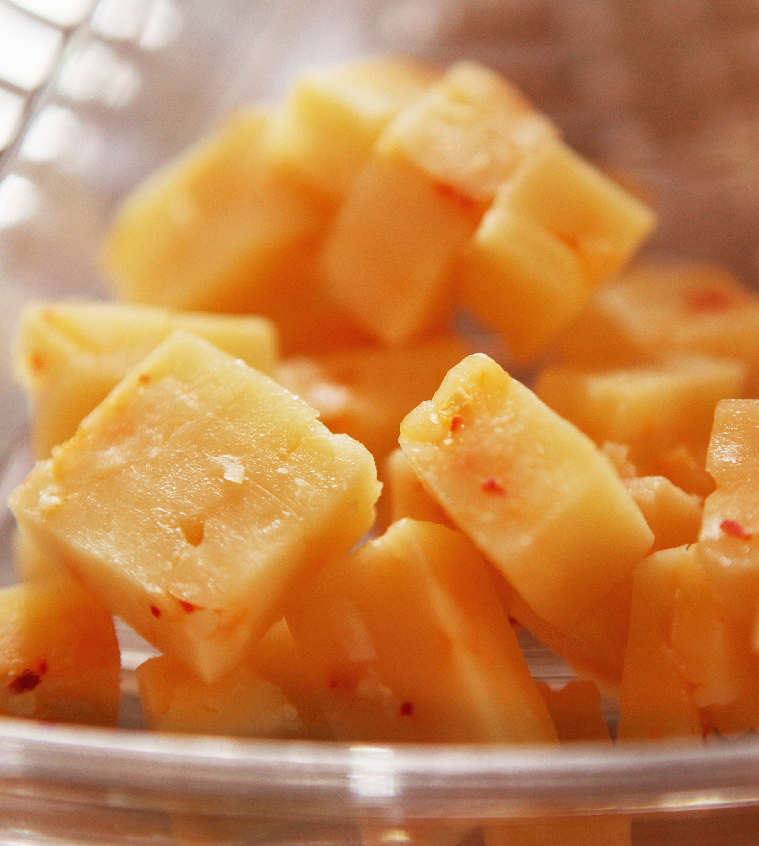 Garlic and peppercorn cheese.