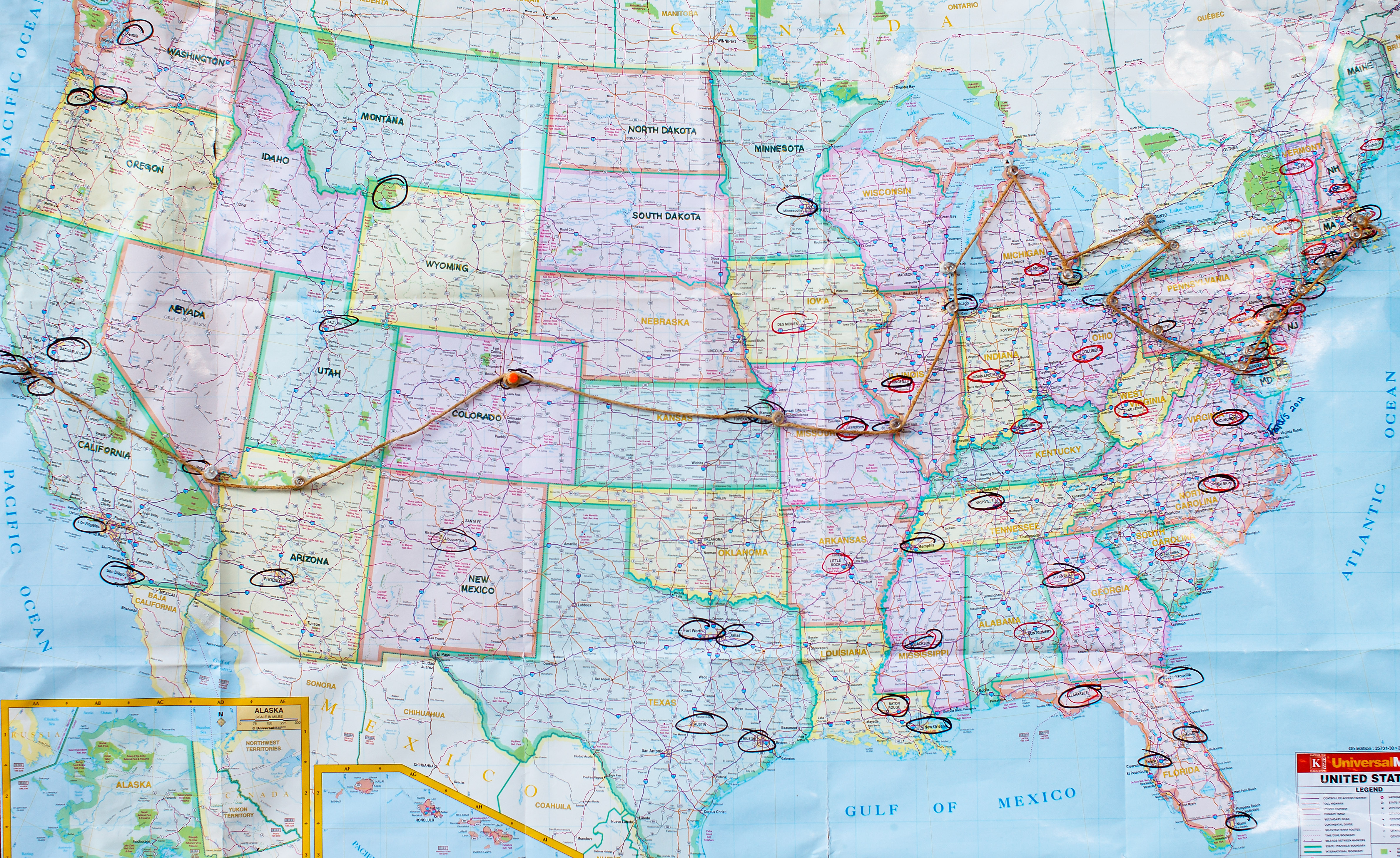 The route the group will travel.