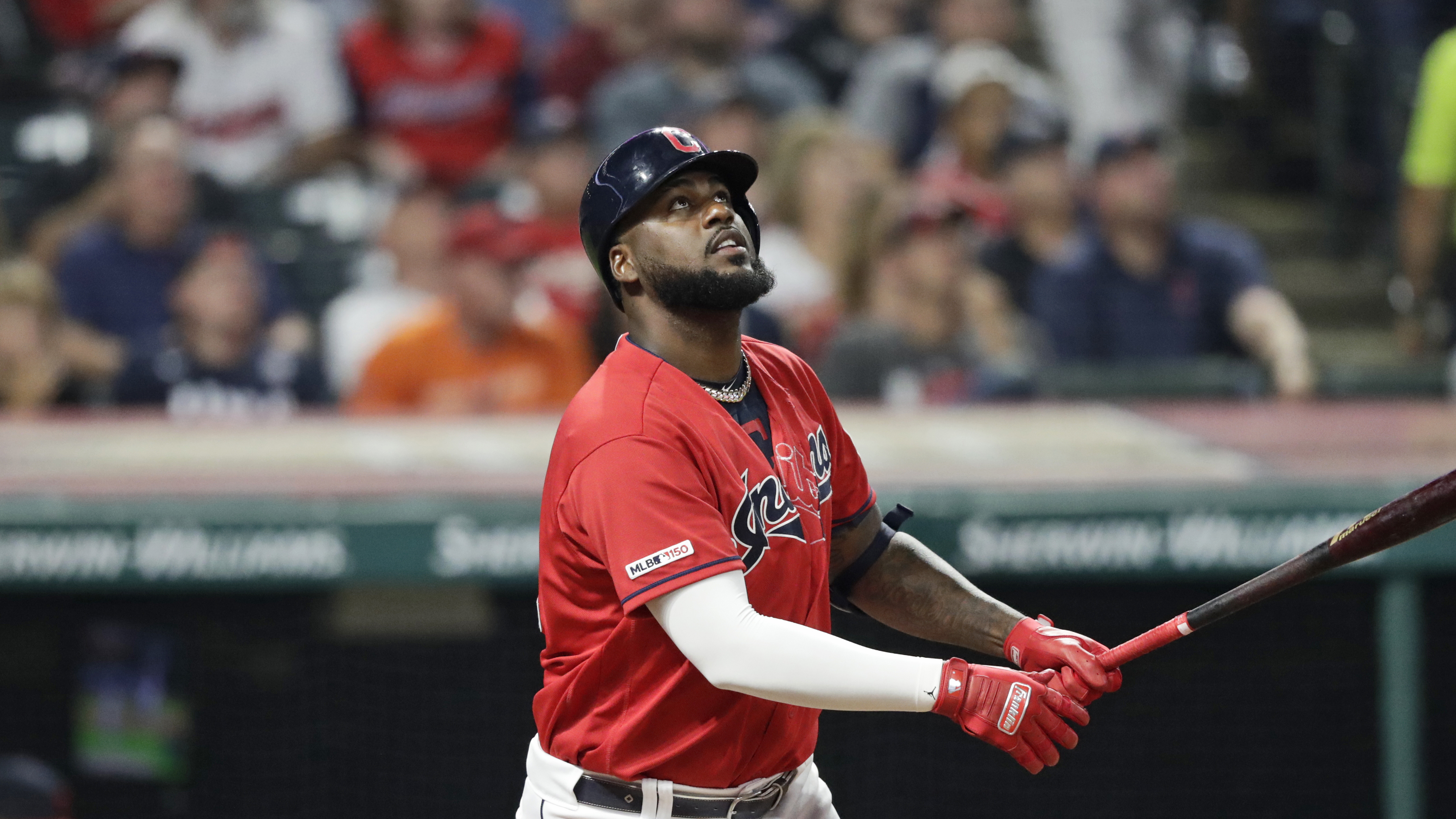 Franmil Reyes has hit 29 home runs this season between the Padres and Indians.