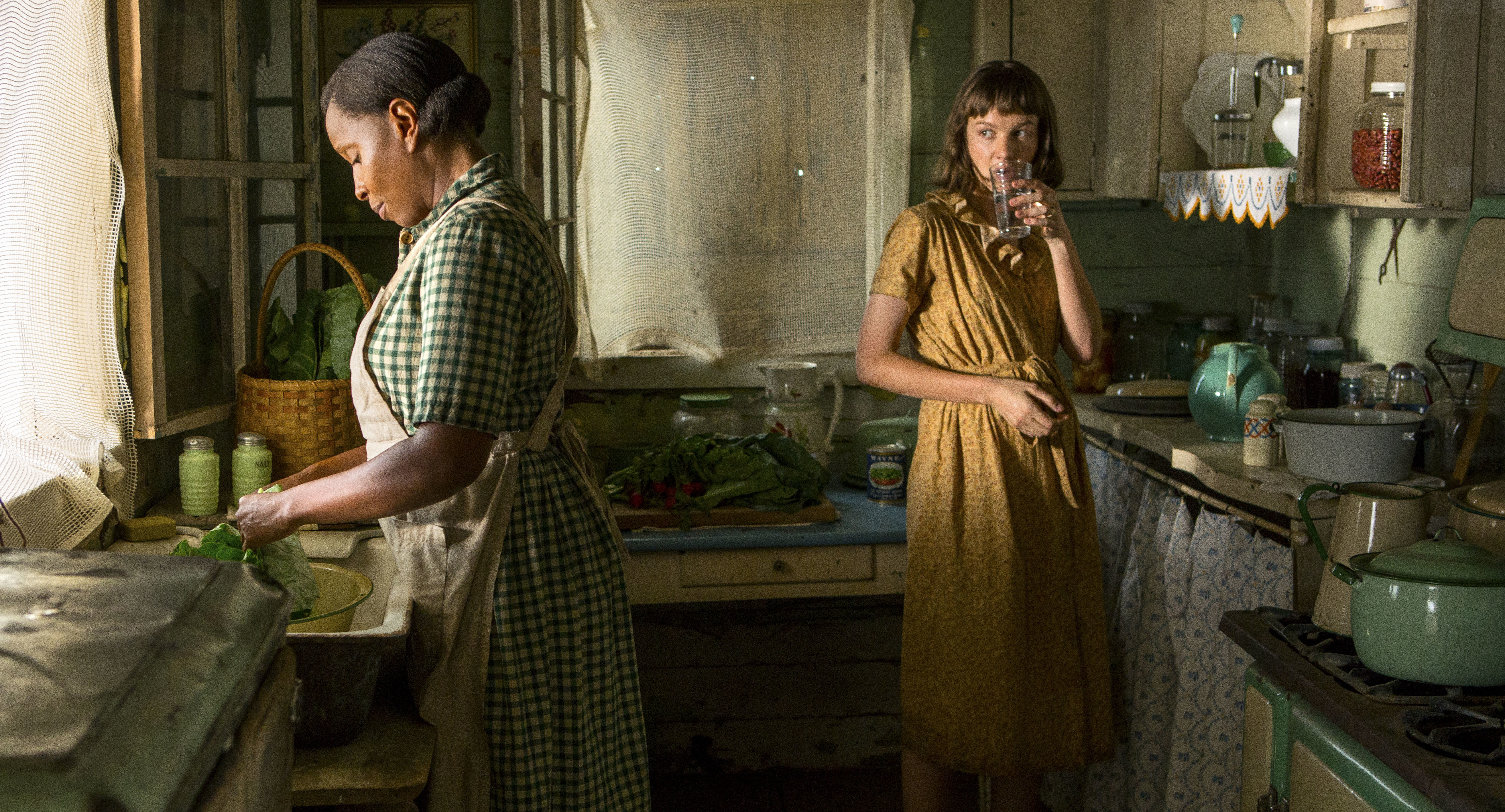 Mary J. Blige (left) and Carey Mulligan in “Mudbound.”