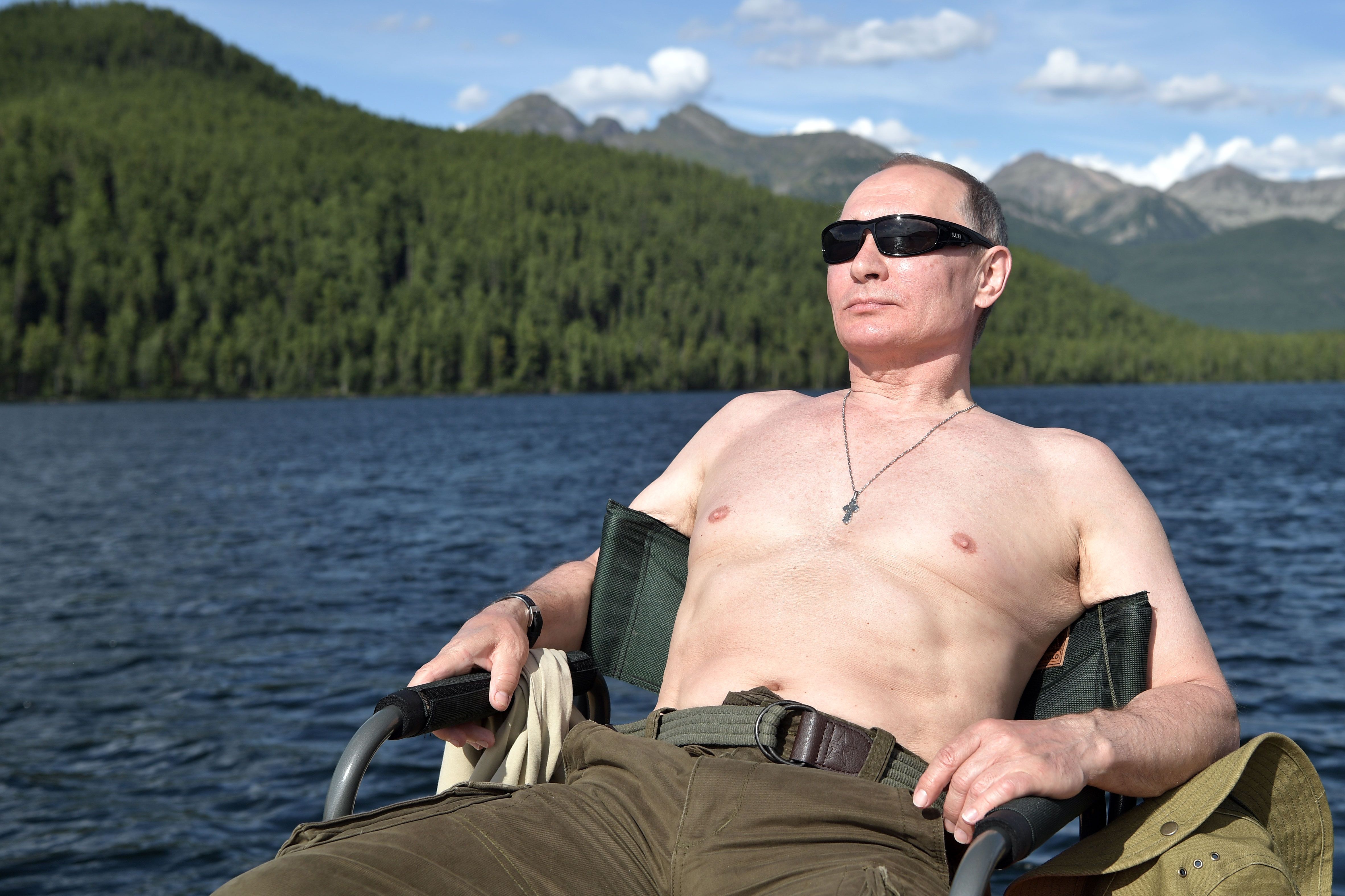 Putin took some time to sunbathe.