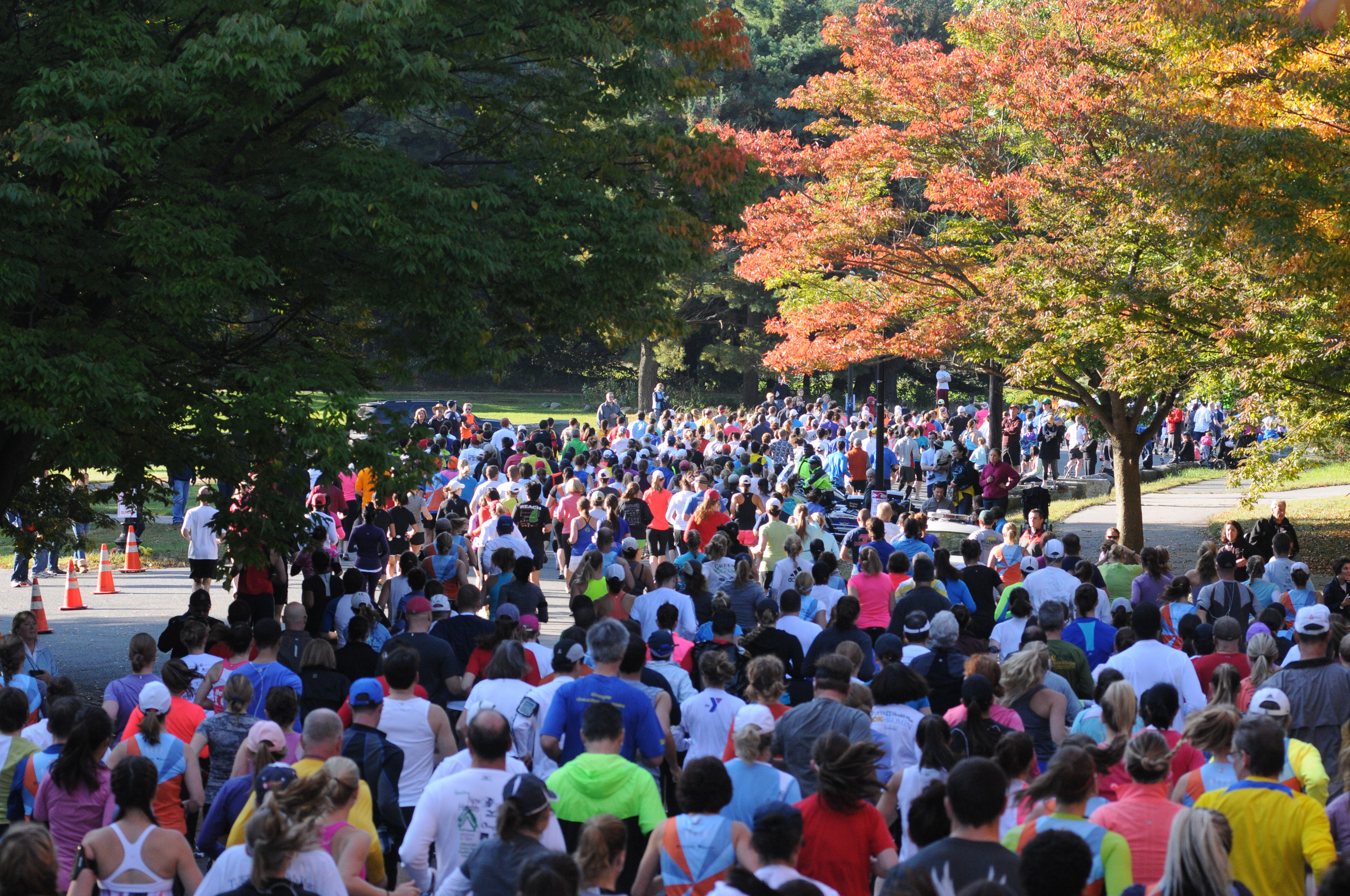 The B.A.A. Half Marathon, scheduled this year for October 13, guides runners through Boston’s Emerald Necklace.