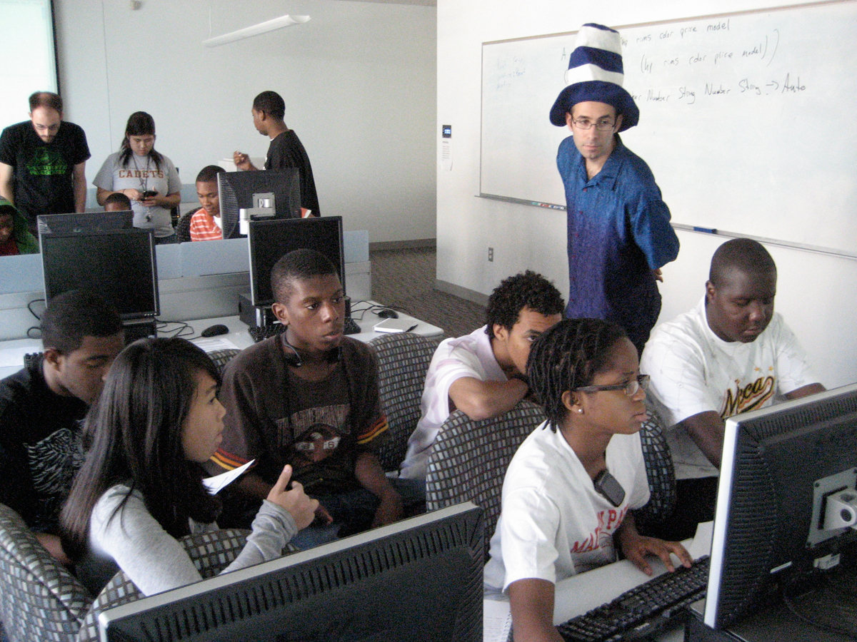 Emmanuel Schanzer, Bootstrap founder and a former coder for Microsoft Corp., taught algebra to students in Boston.