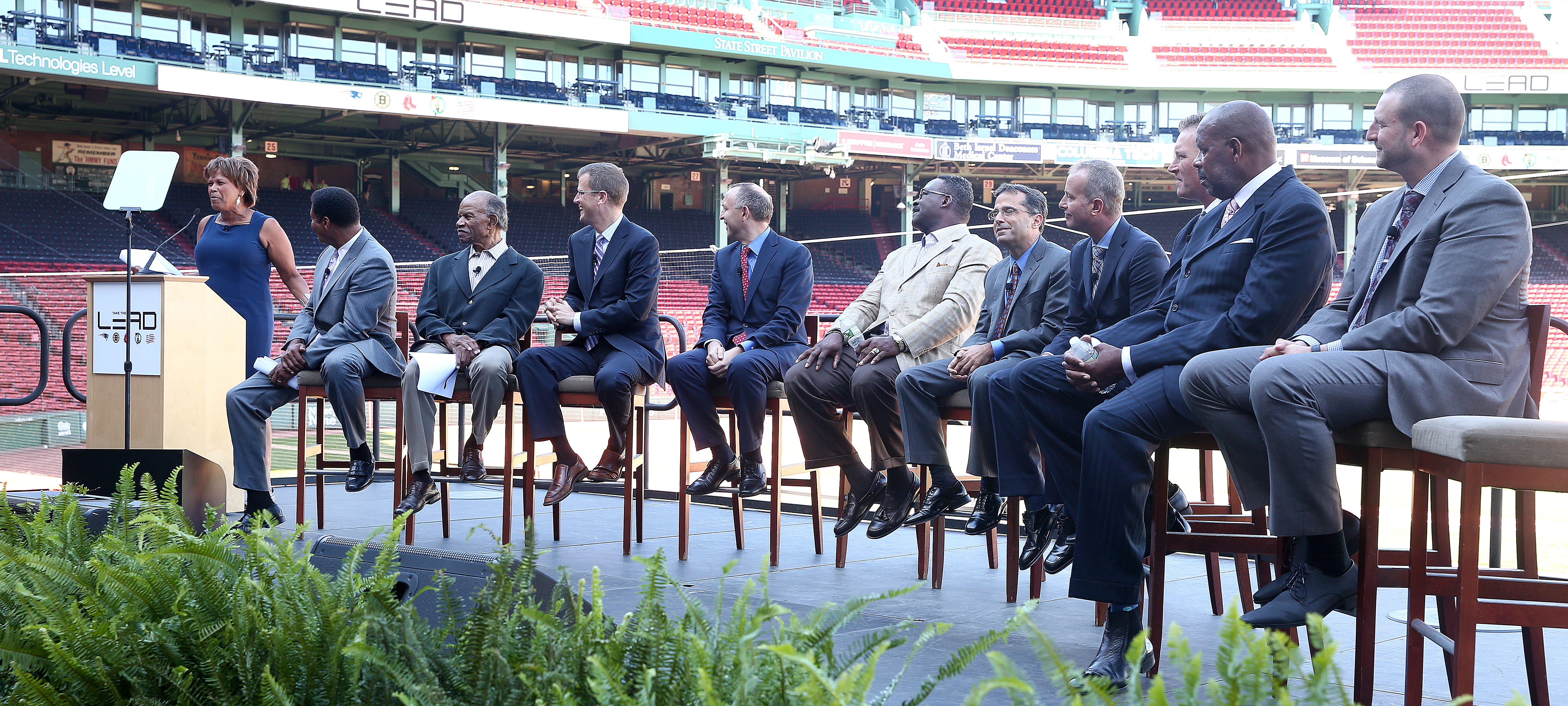The Rev. Liz Walker wrapped up the panel discussion with former players and team management.