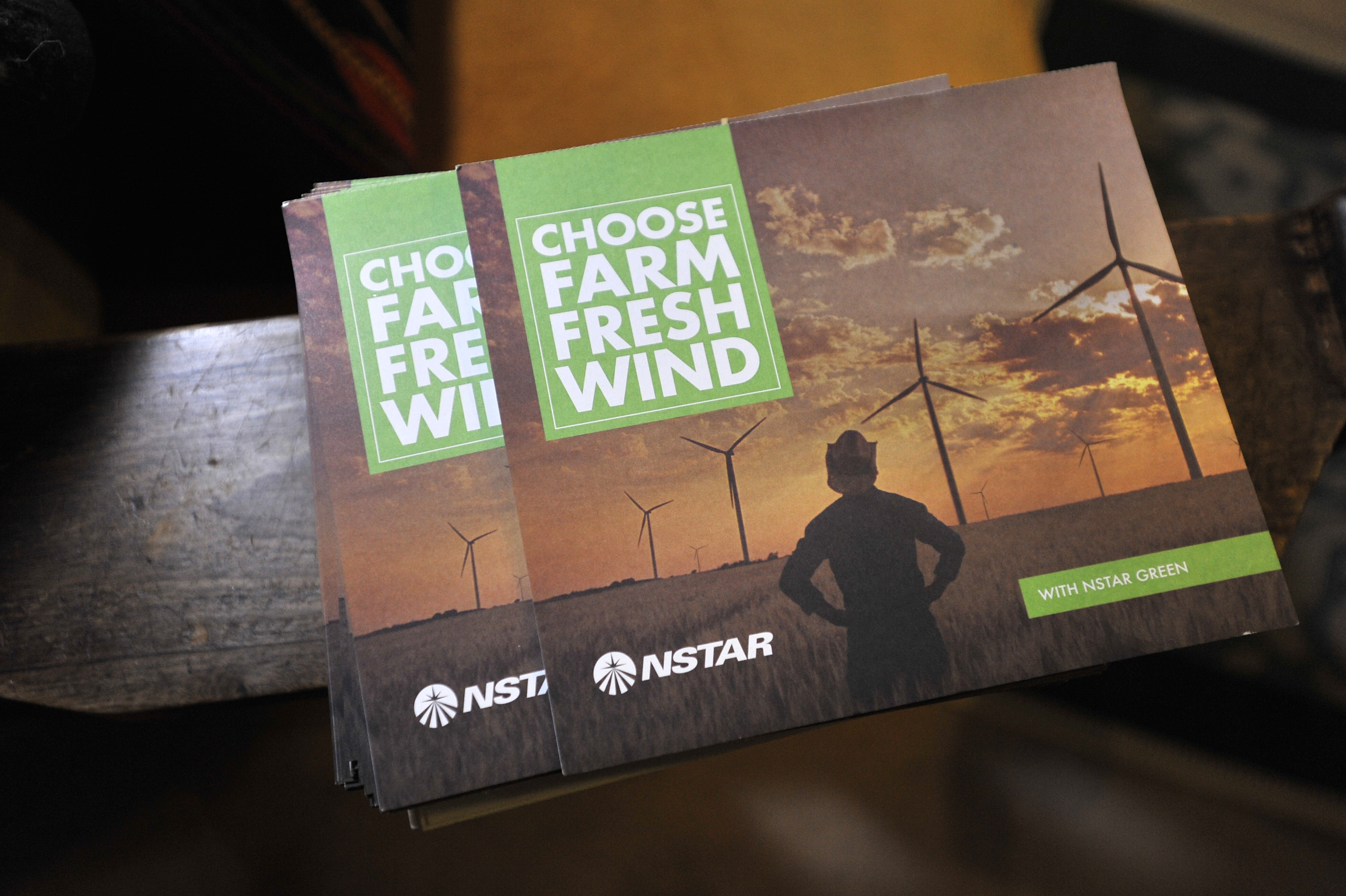 A brochure provides details of NSTAR’s renewable energy options.