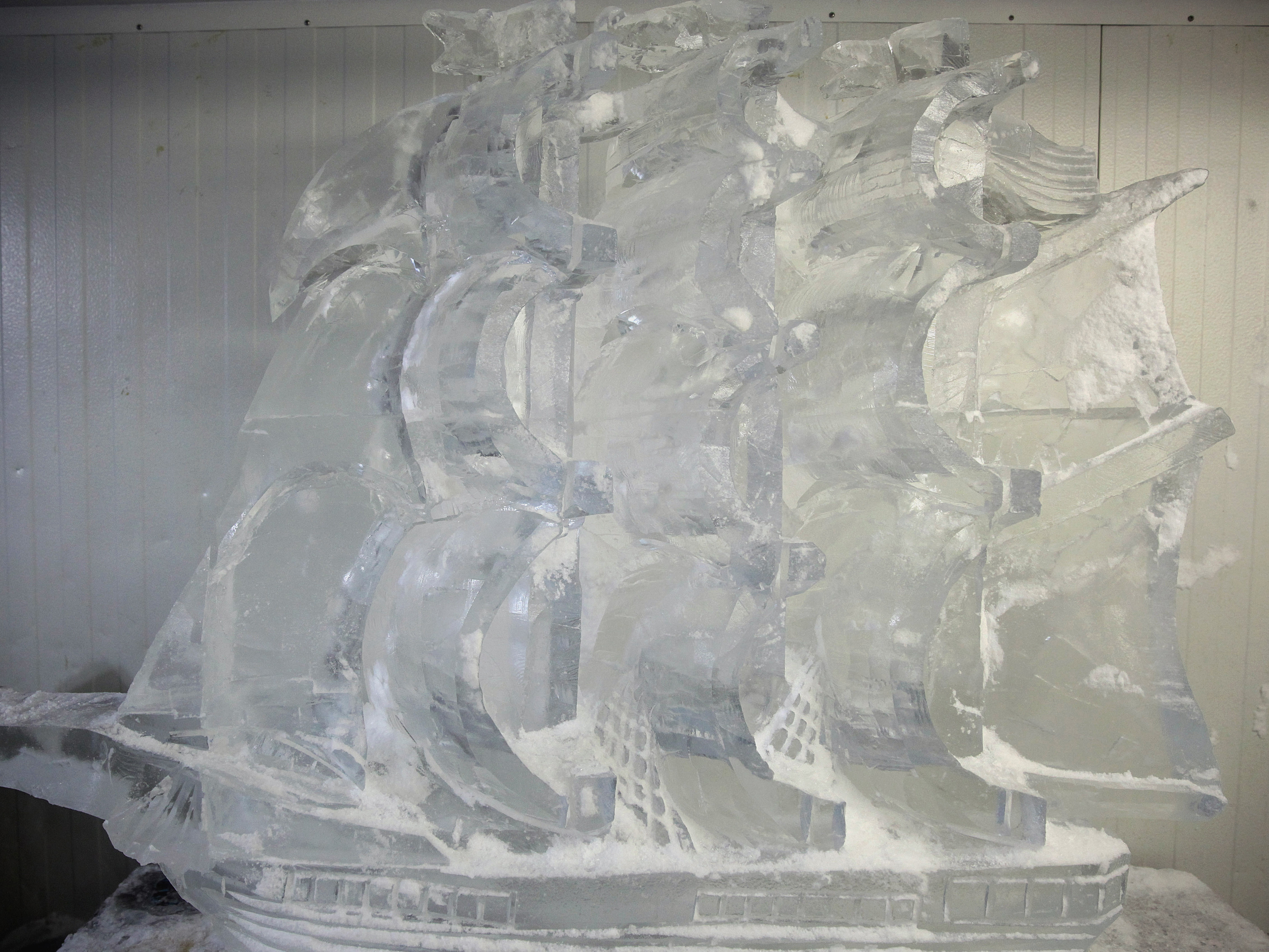 Ice sculptures — though weather-dependent — are a popular part of the annual First Night celebration.