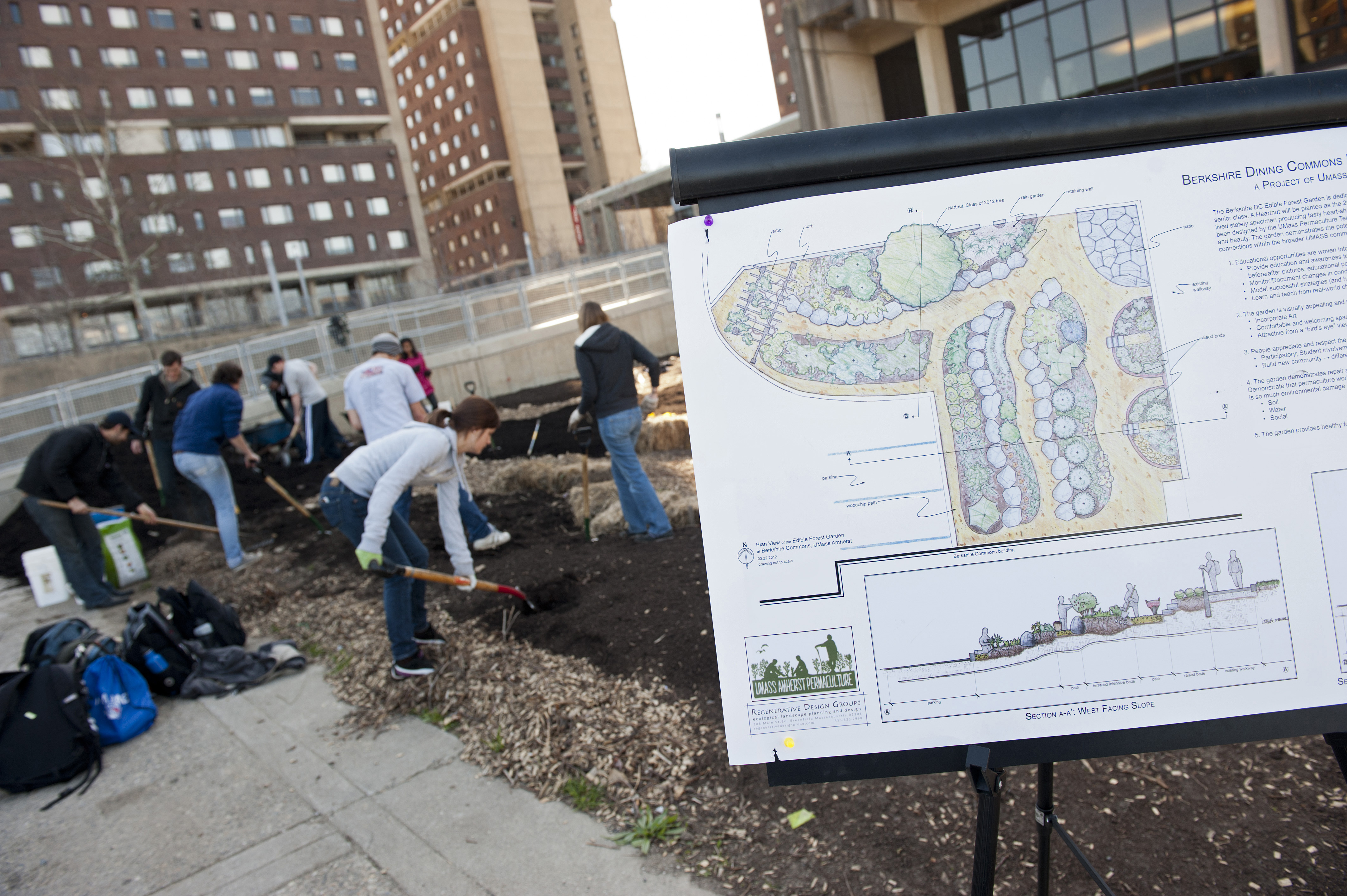 The planting beds will become the Berkshire Permaculture Garden, part of the campus Permaculture Initiative.