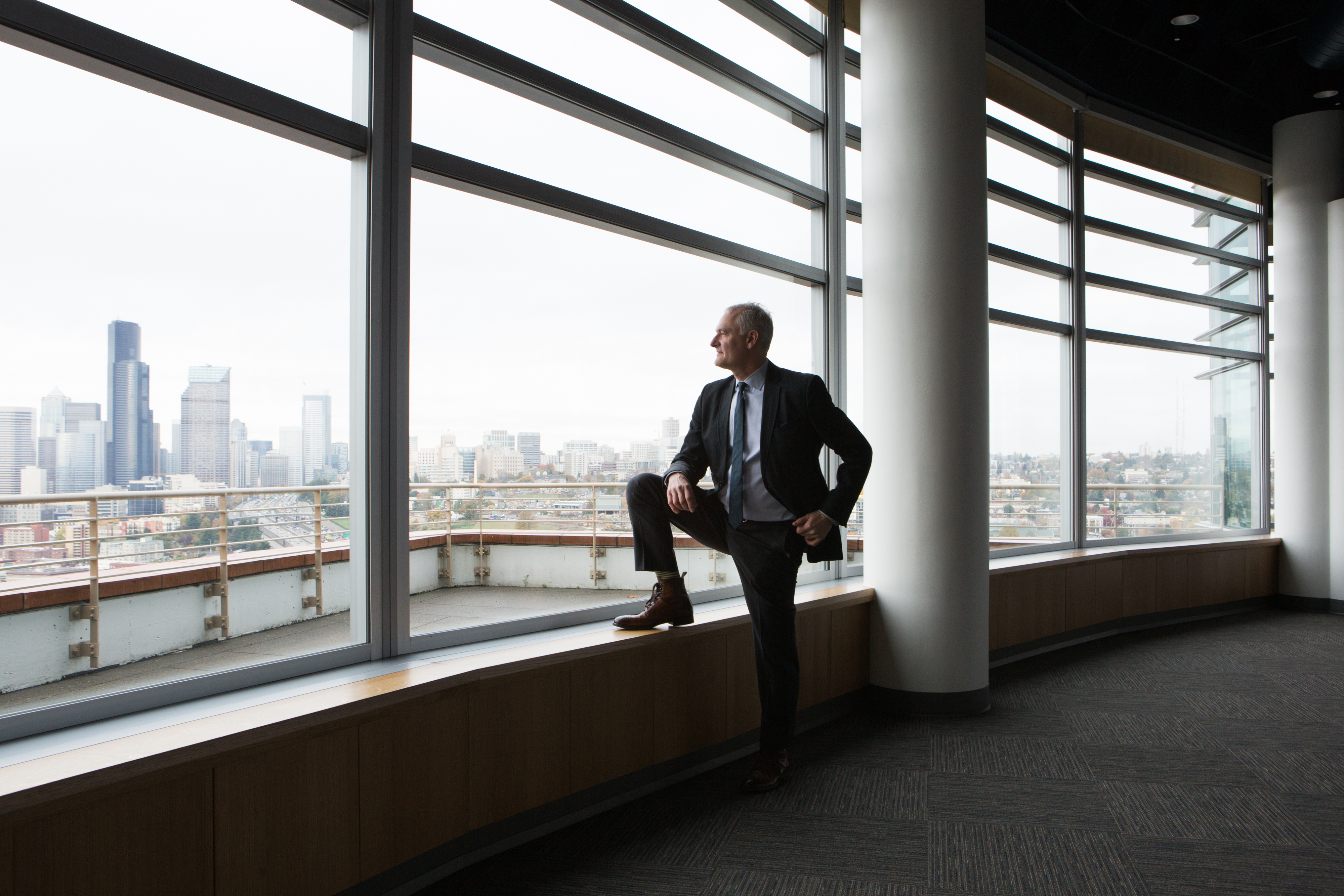 Rep. Reuven Carlyle in the Pacific Tower in Seattle, WA.