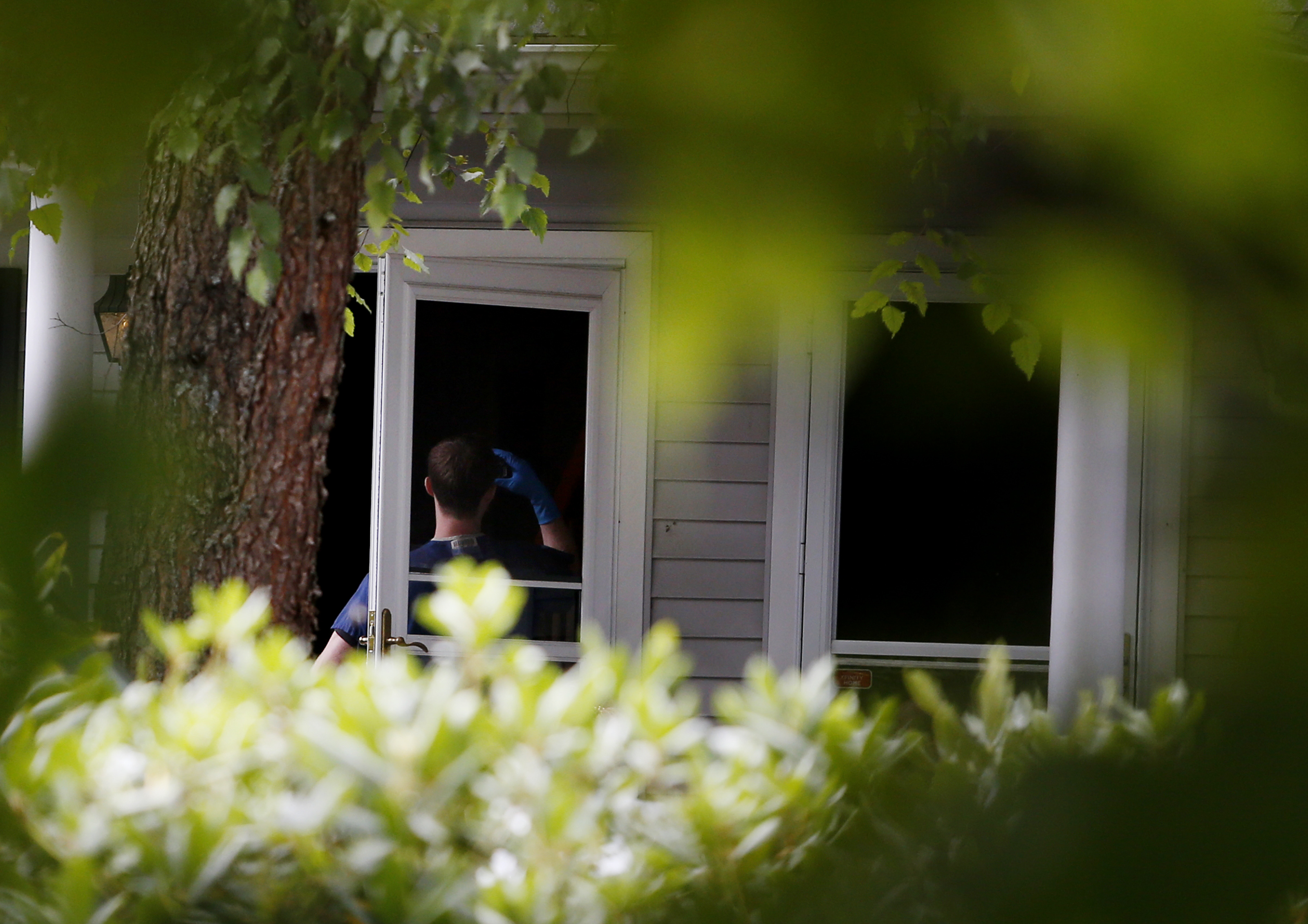 Investigators at the scene.