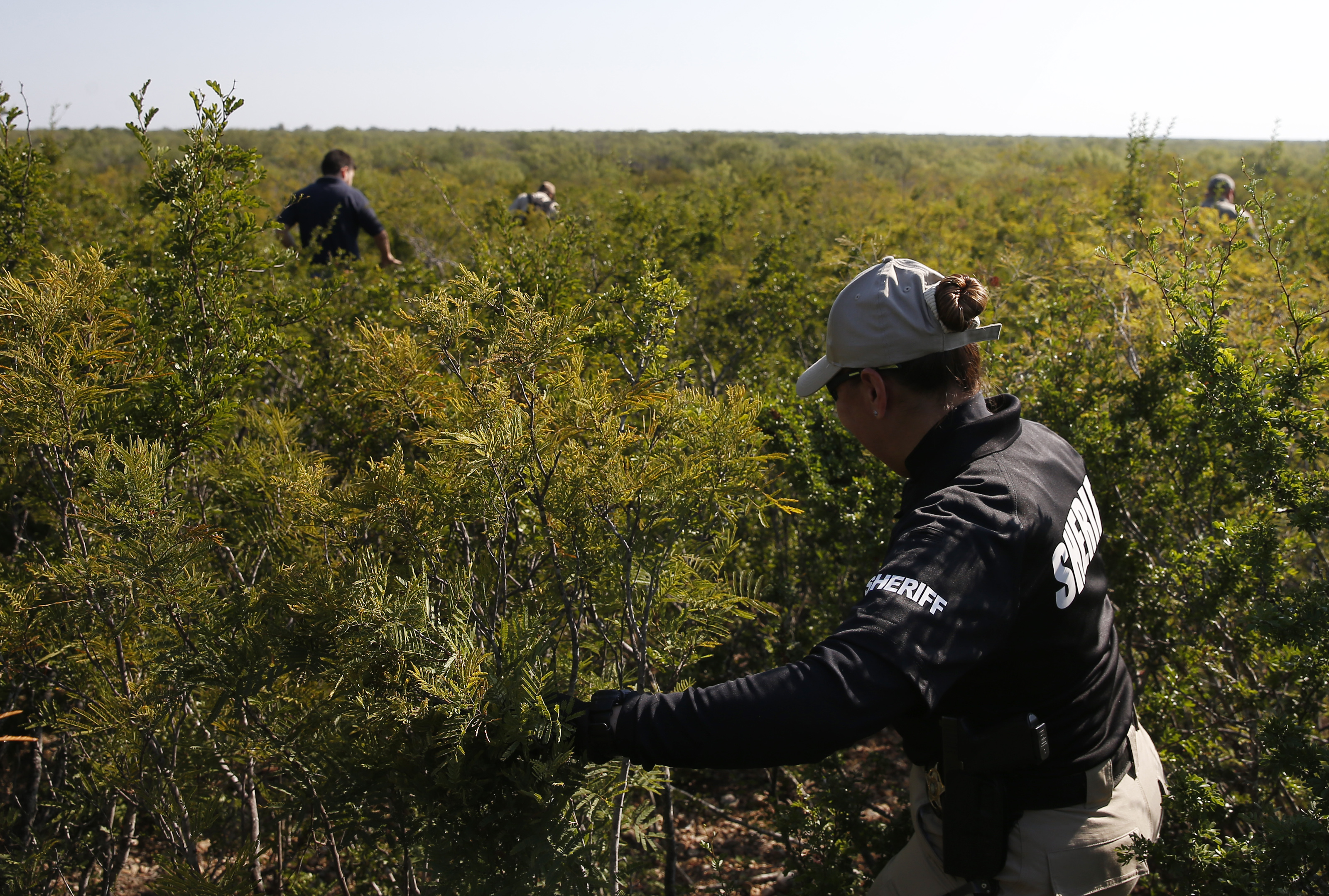 Sandra Lira, a Maverick County deputy sheriff, thought she saw a handful of bones, but they were just rocks.