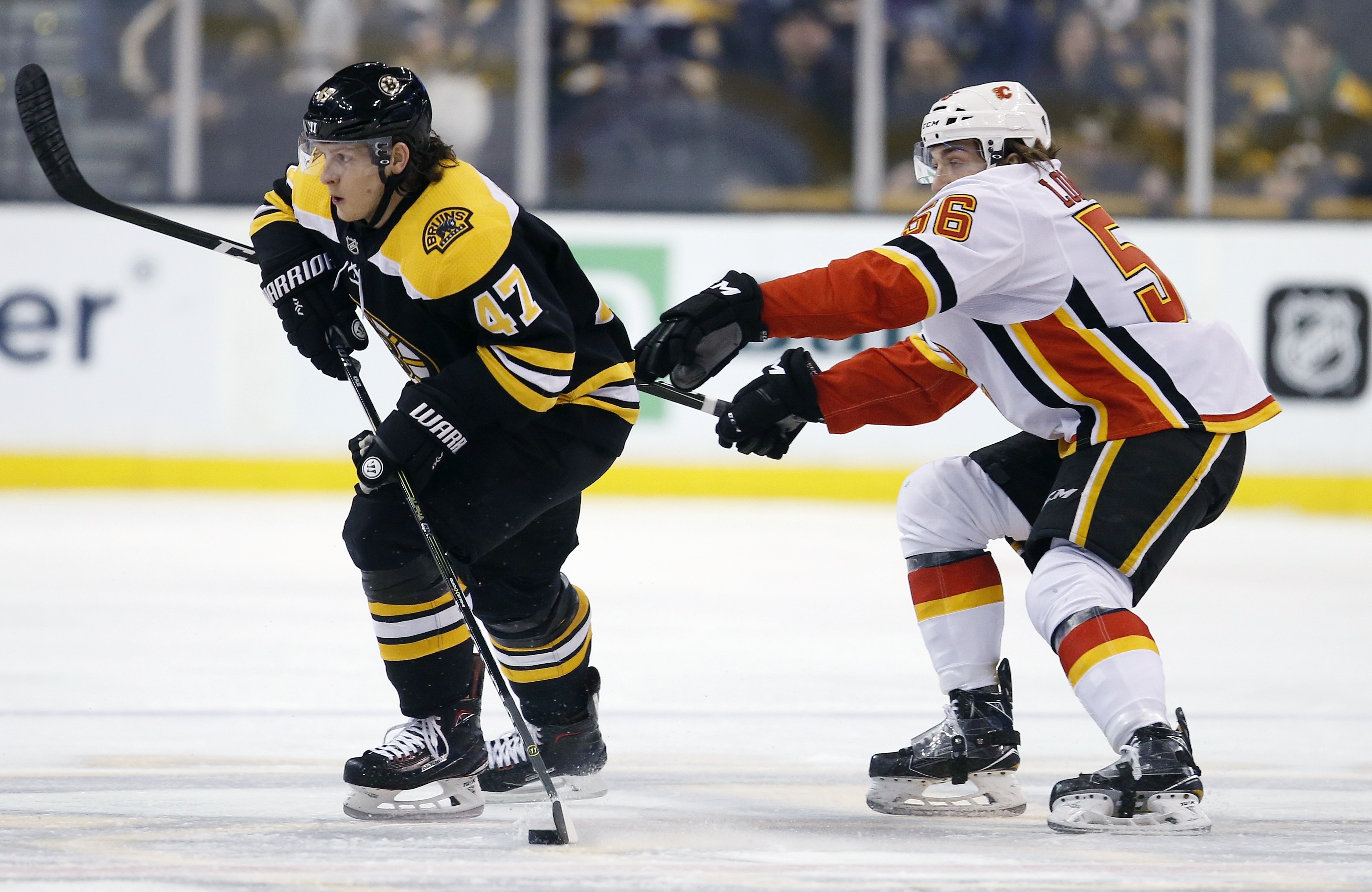 Torey Krug has adjusted on the fly to the “wheel” breakout from the defensive zone.