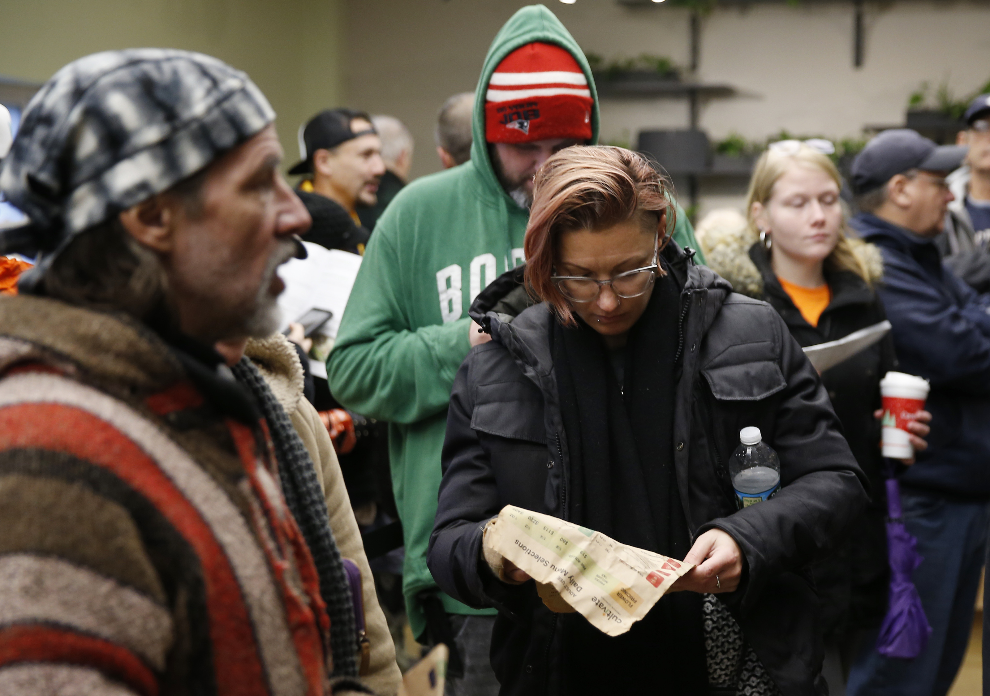 Customers were lined up at Cultivate in Leicester on the store’s first day Tuesday.