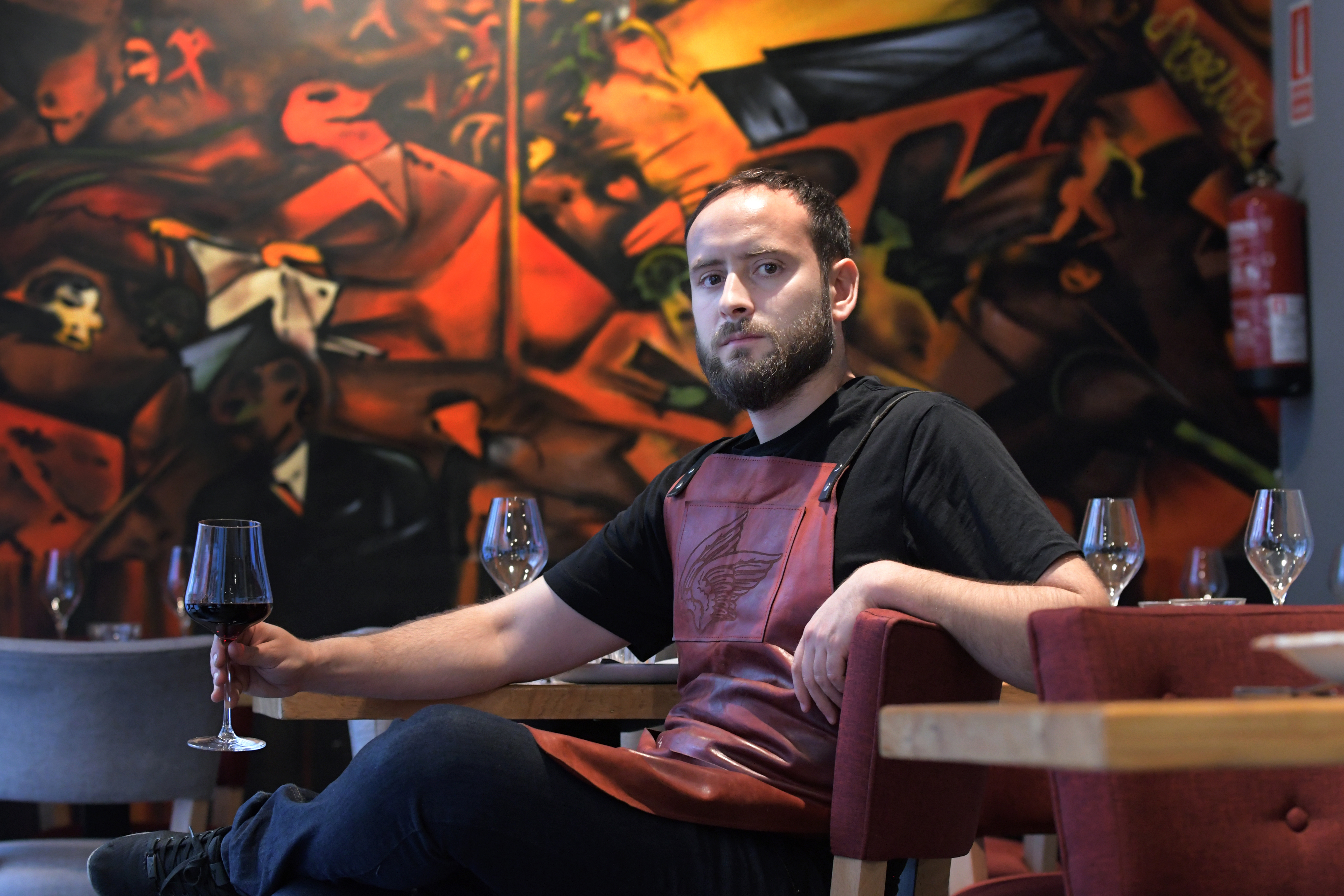 David Villalón of Angelita Madrid, a trendy wine bar in the Chueca district.