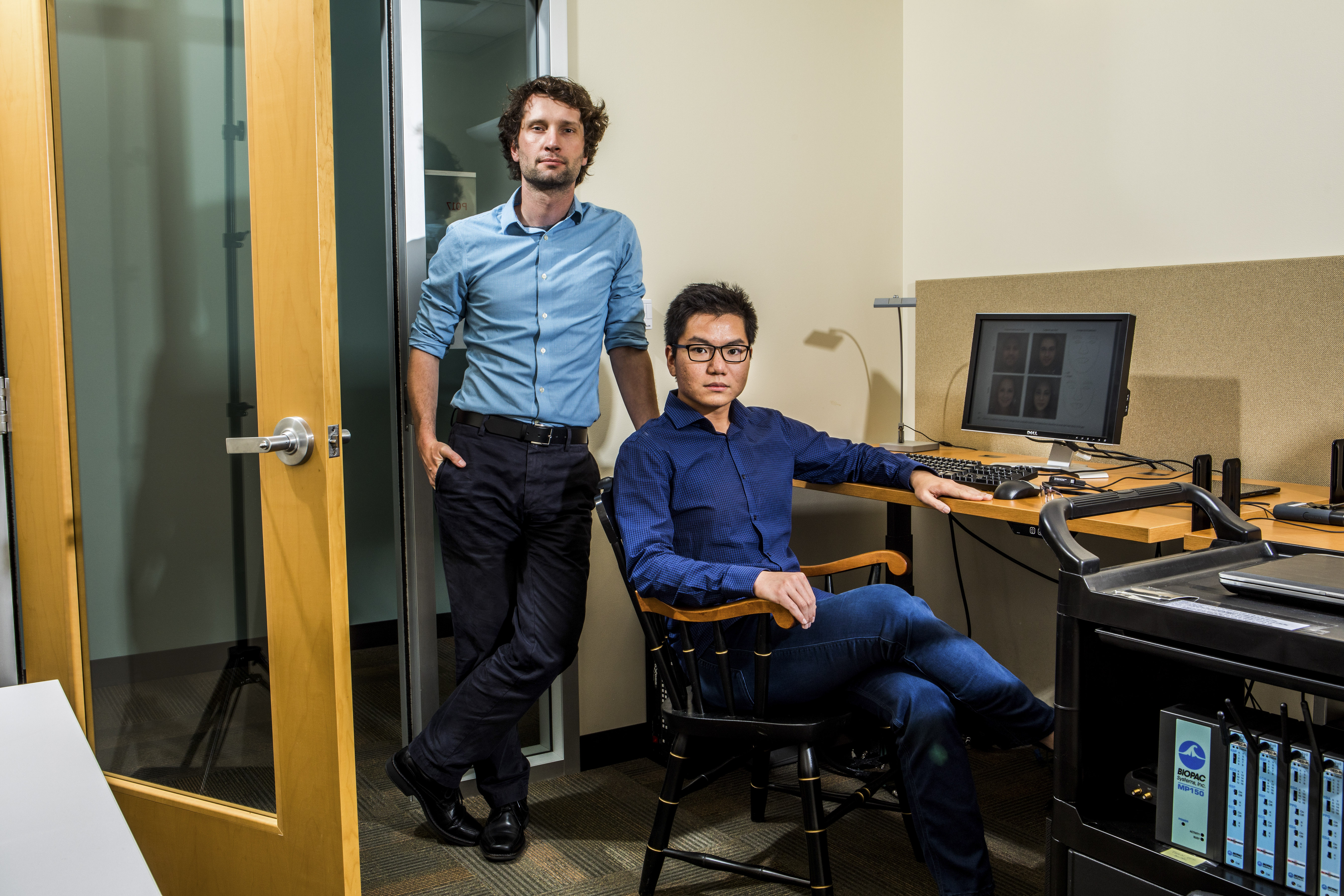 Stanford researchers Michal Kosinski and Yilun Wang, co-authors of a study that claims to show that a computer program can detect sexual orientation from photos of faces.