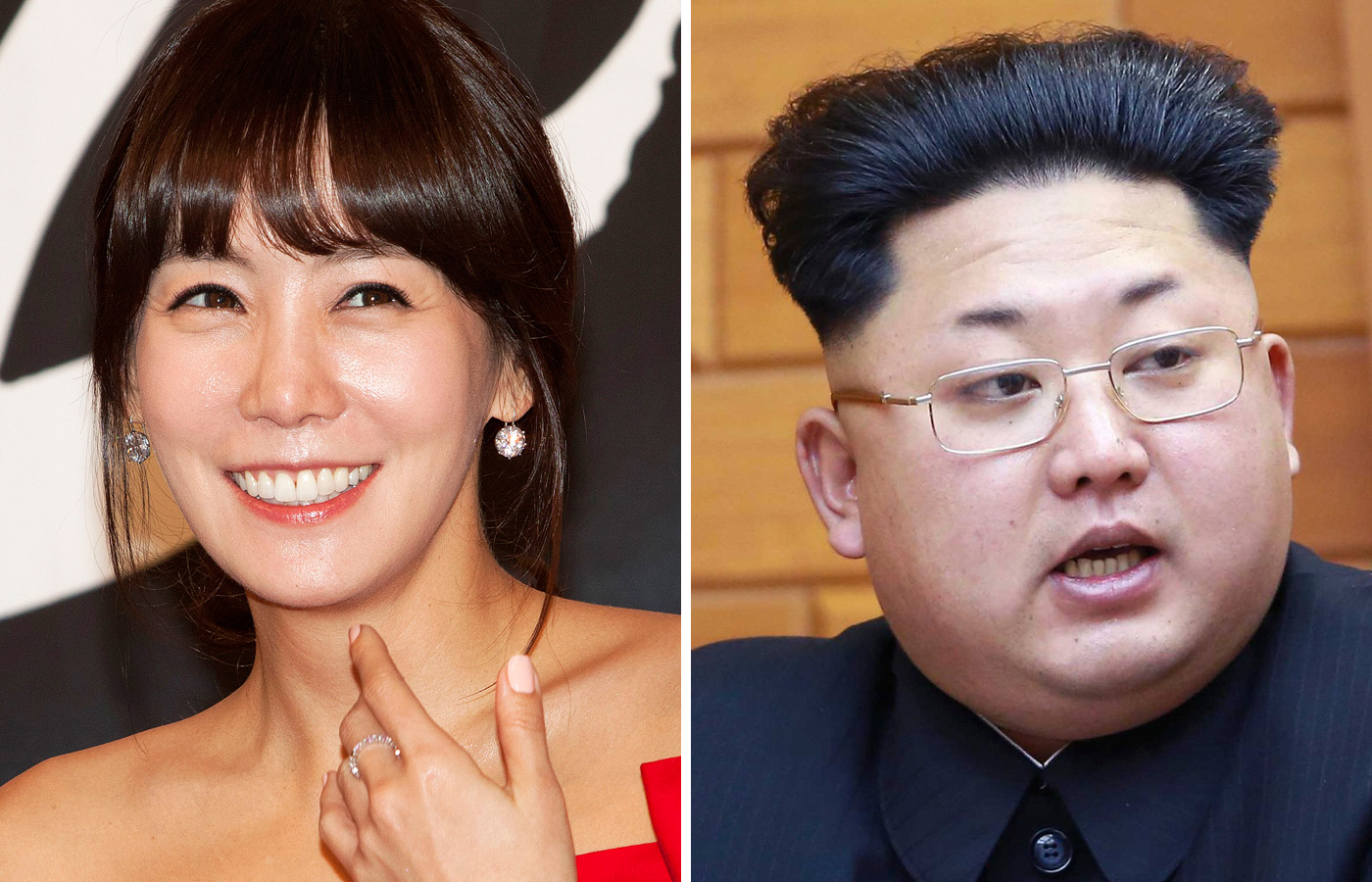 Meet South Korean actress Kim Jung-Eun (left) and North Korean dictator Kim Jong Un.