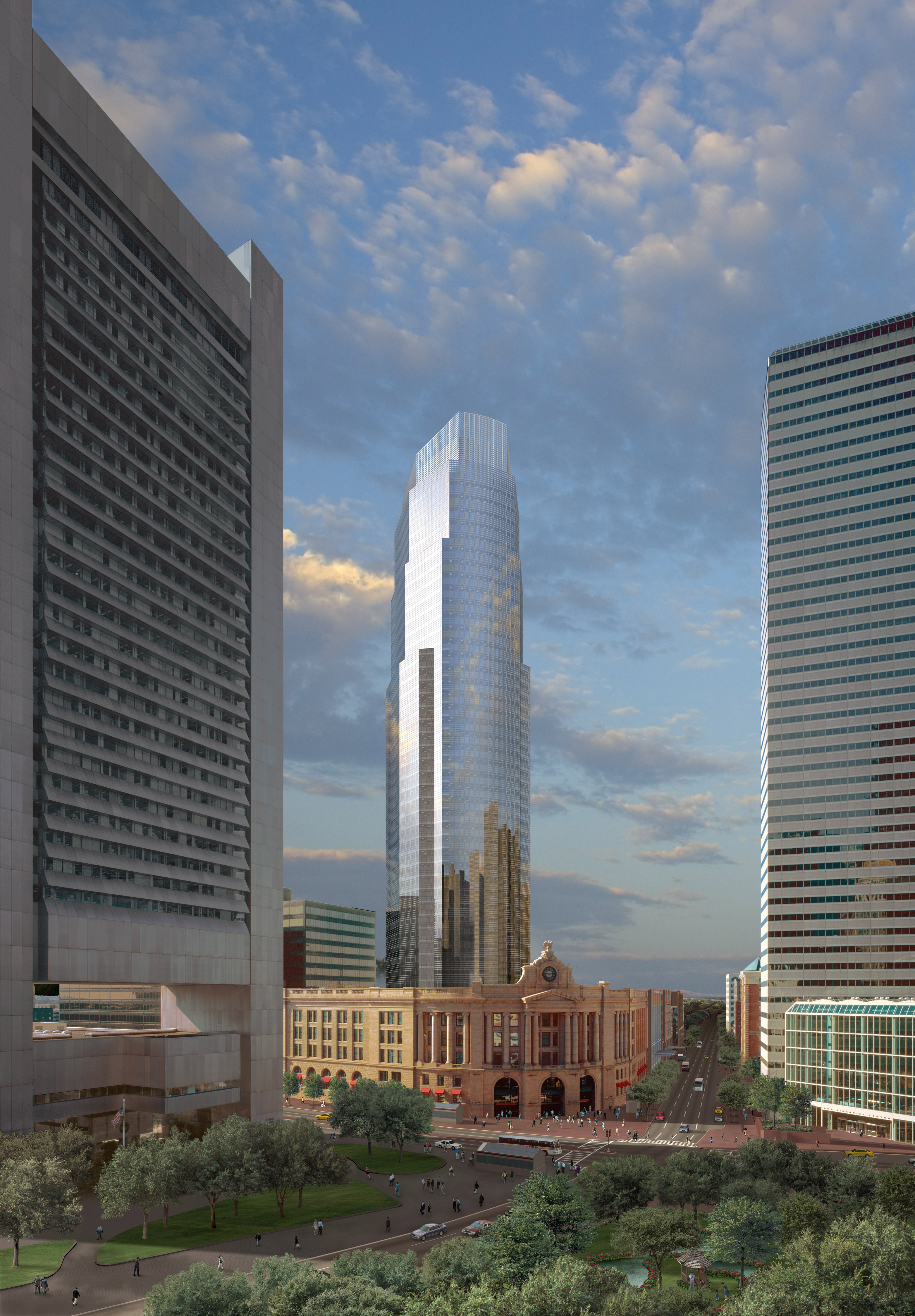 A high-rise office, hotel, and residential complex designed by Cesar Pelli & Associates would transform South Station.