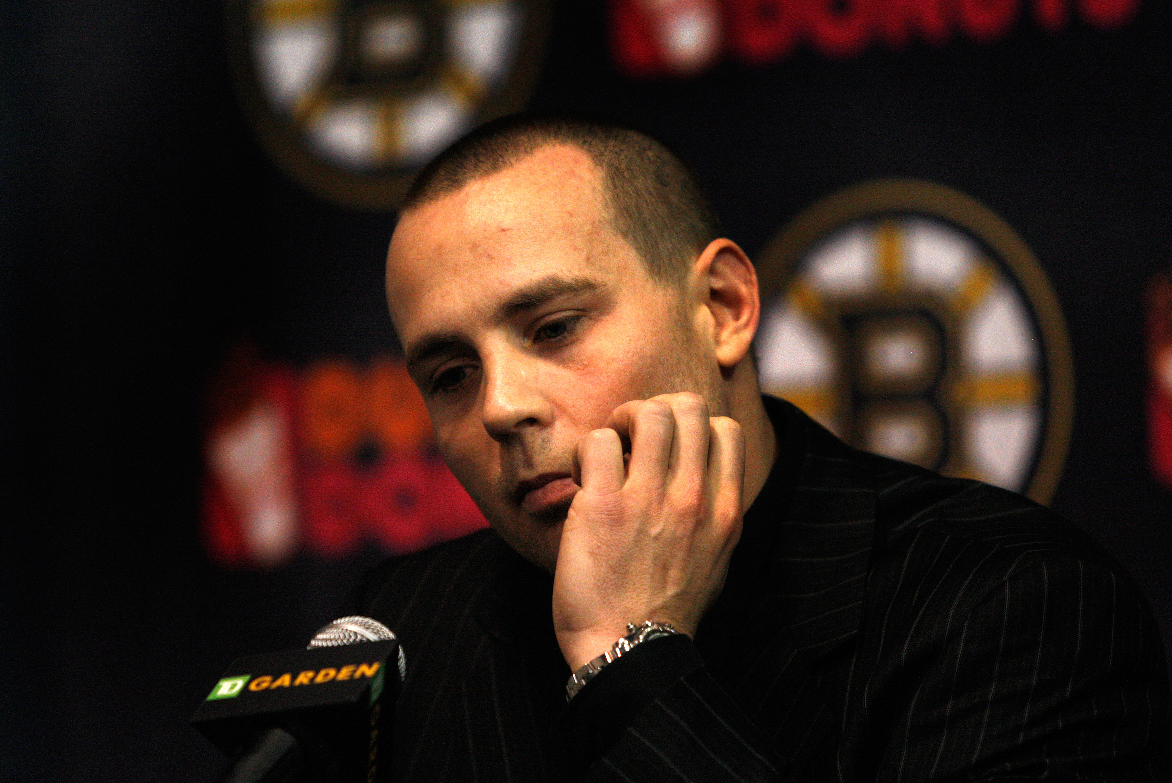 Seventeen days after the Matt Cooke hit, Marc Savard addressed the media at TD Garden.