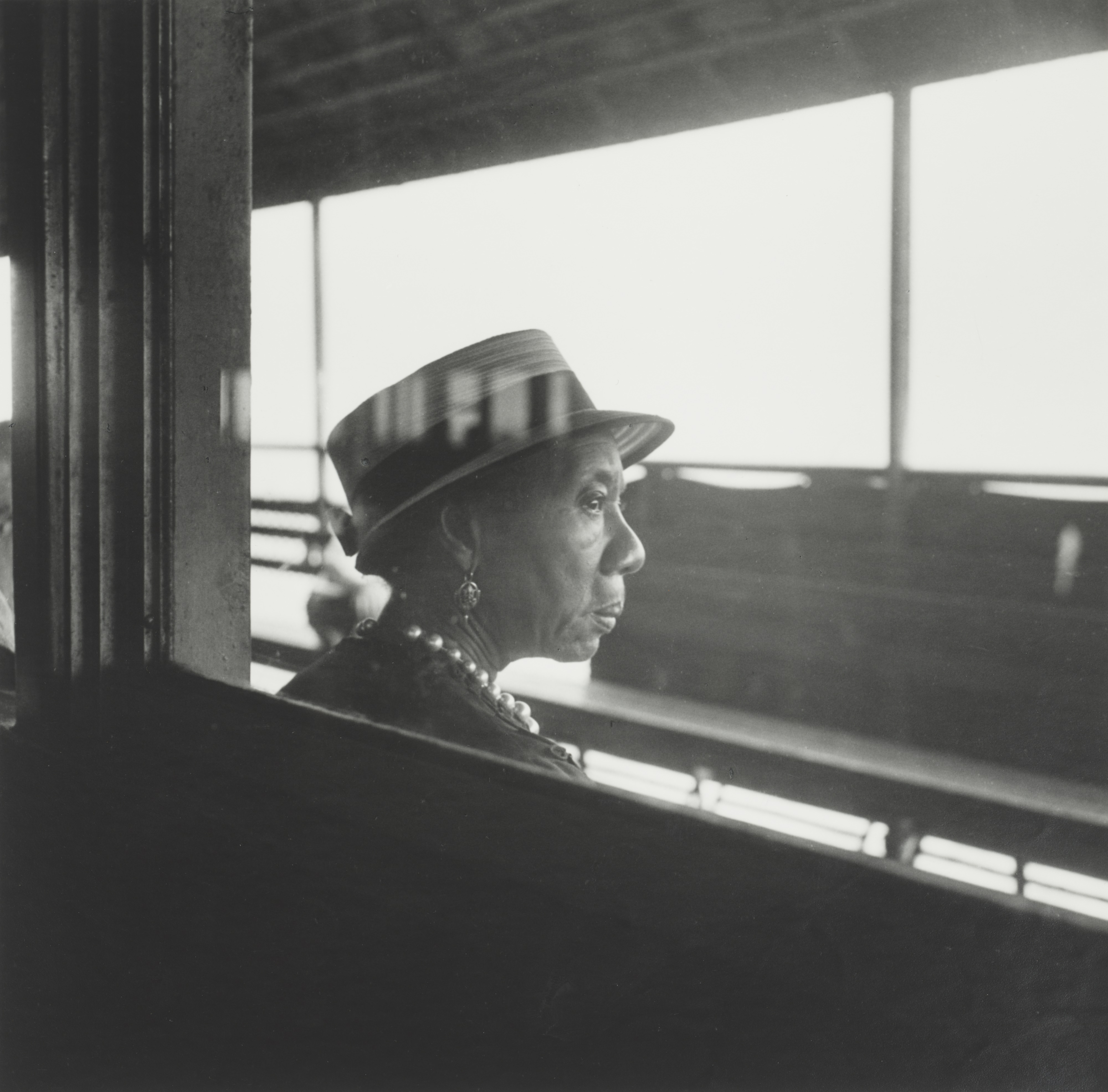 Gordon Parks, "View of passenger aboard a Staten Island ferry, New York City," 1948