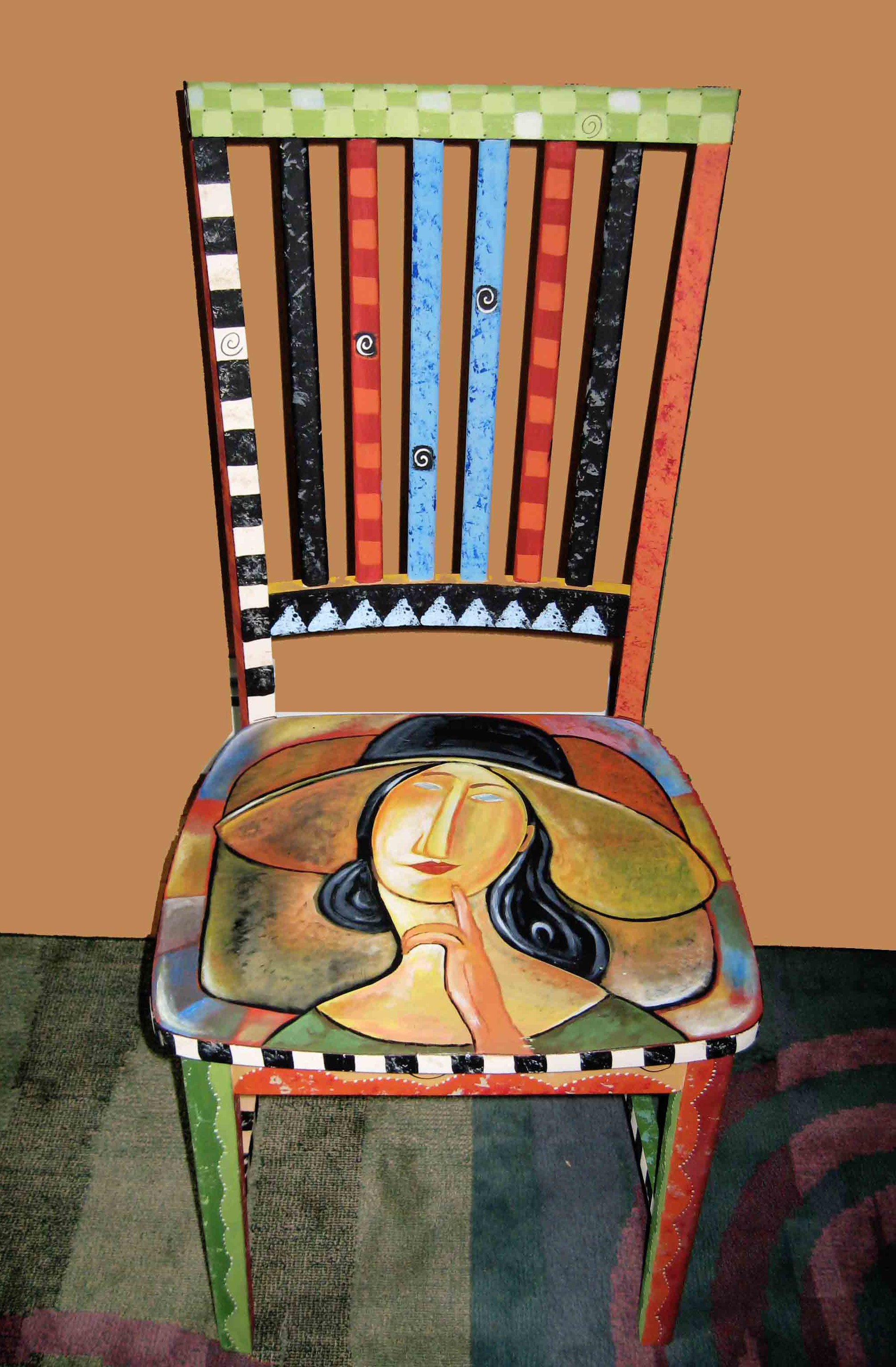 “Ciao Bella” side chair by Linda Jacque.
