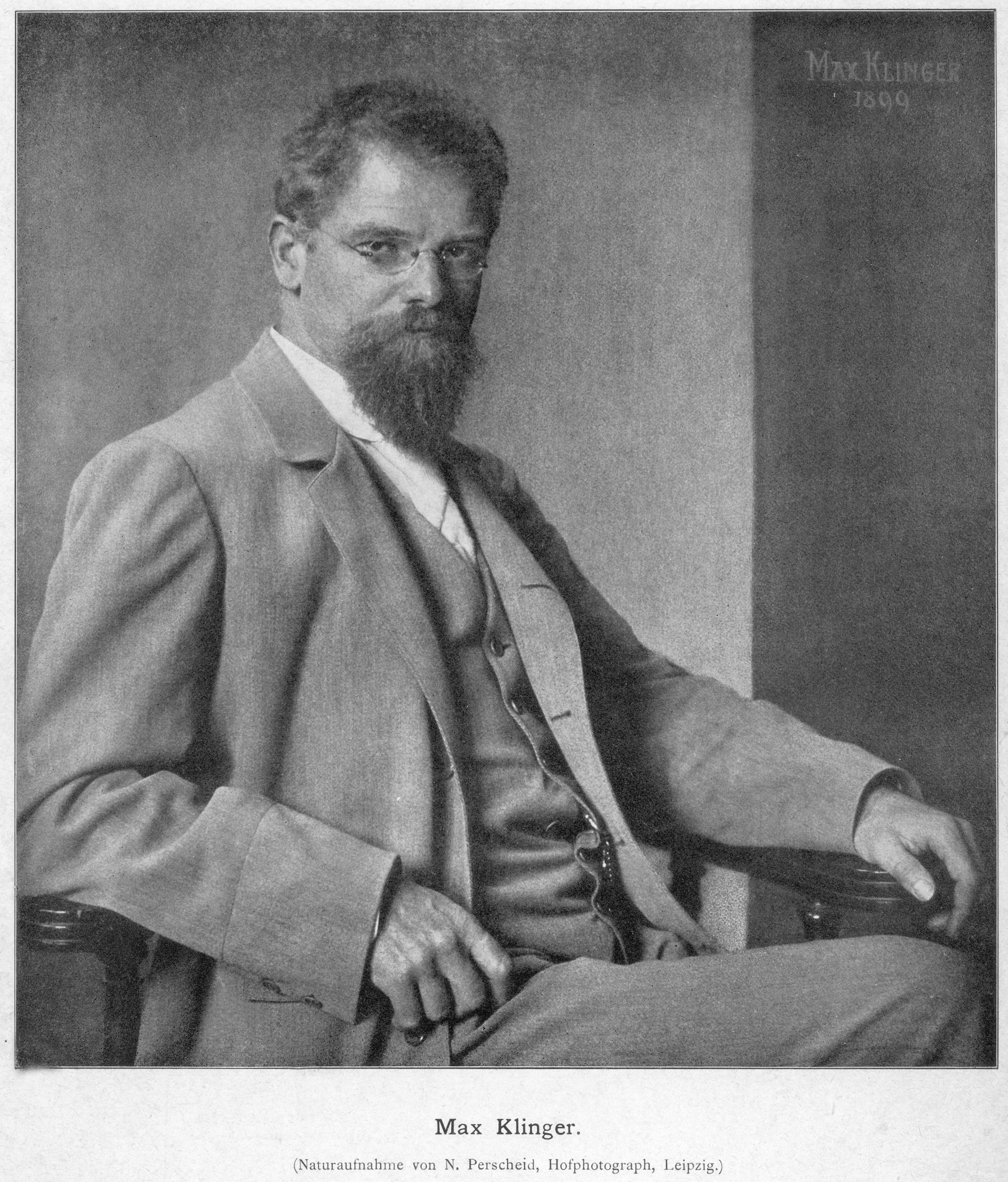German artist Max Klinger (above) was inspired to create a grand Beethoven sculpture while he was sitting at a piano playing some of the composer’s music. He was also commissioned to make a smaller statue.
