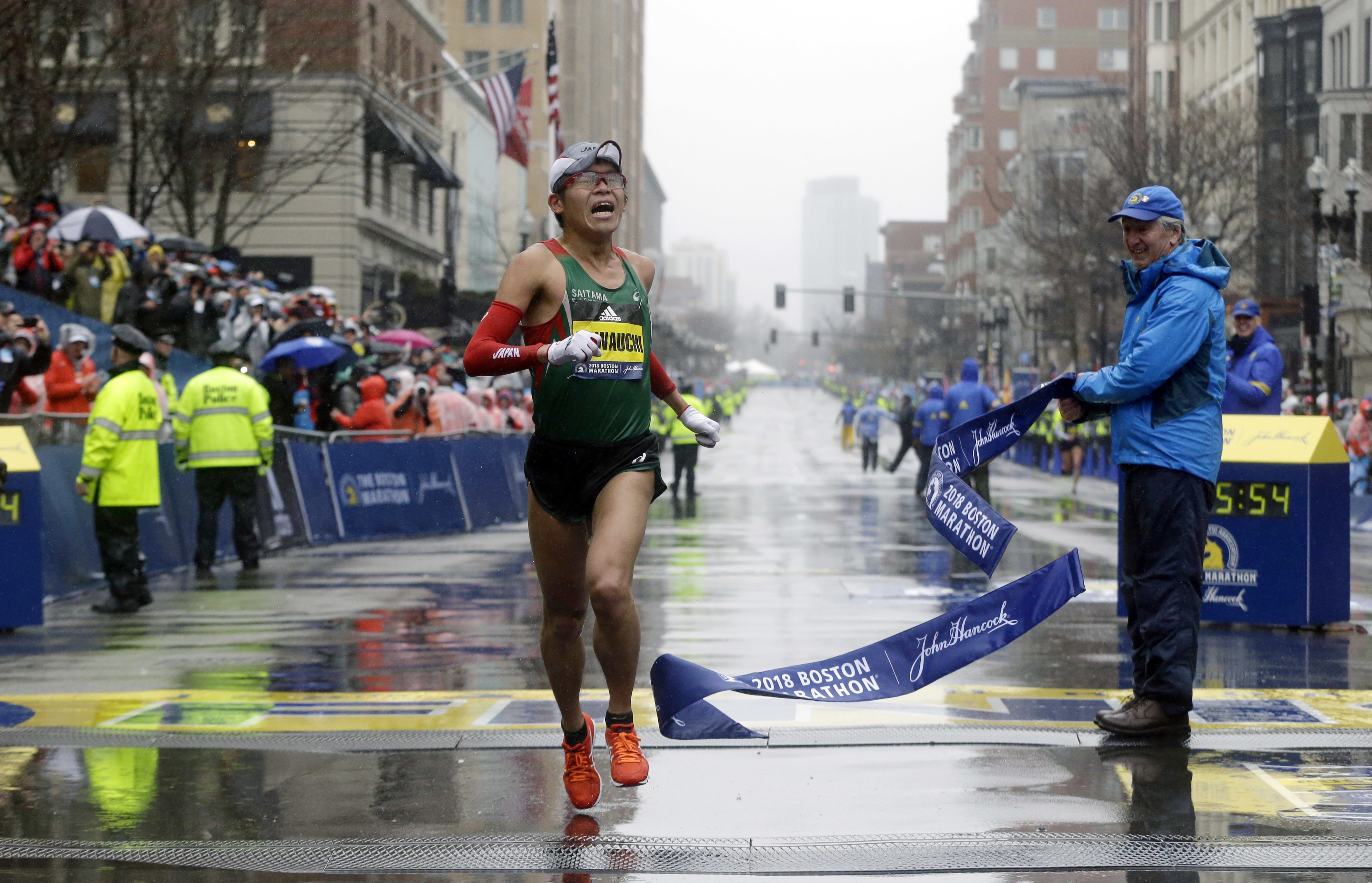 Yuki Kawauchi, of Japan, won the elite men's division.