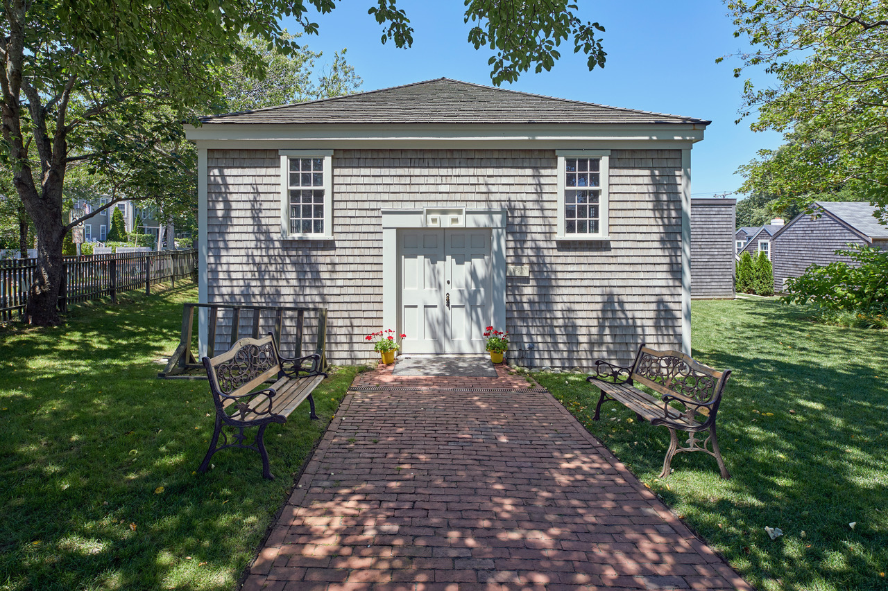 The main entrance to the African Meeting House.