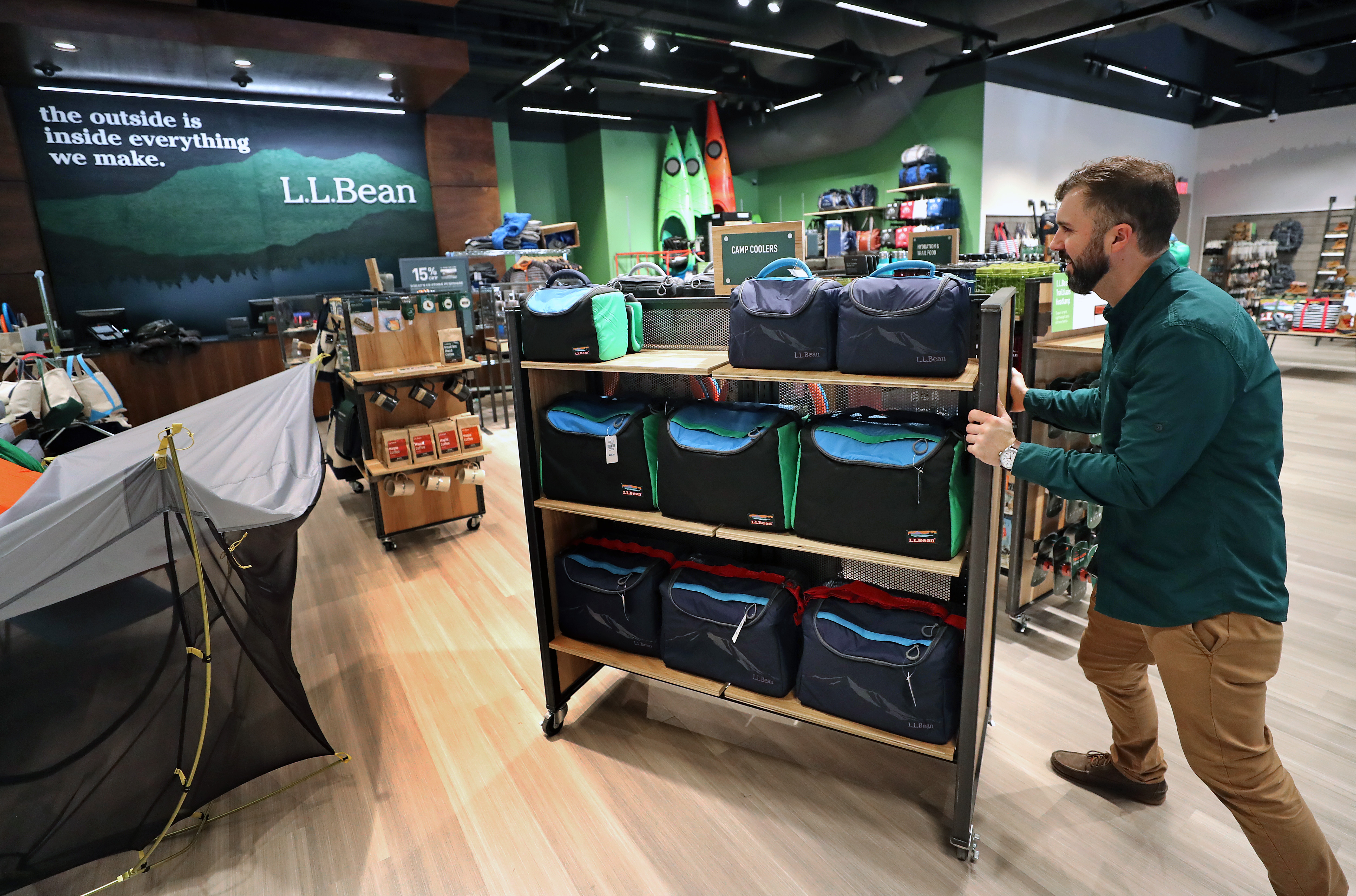 Case Chandler worked to get the store ready.