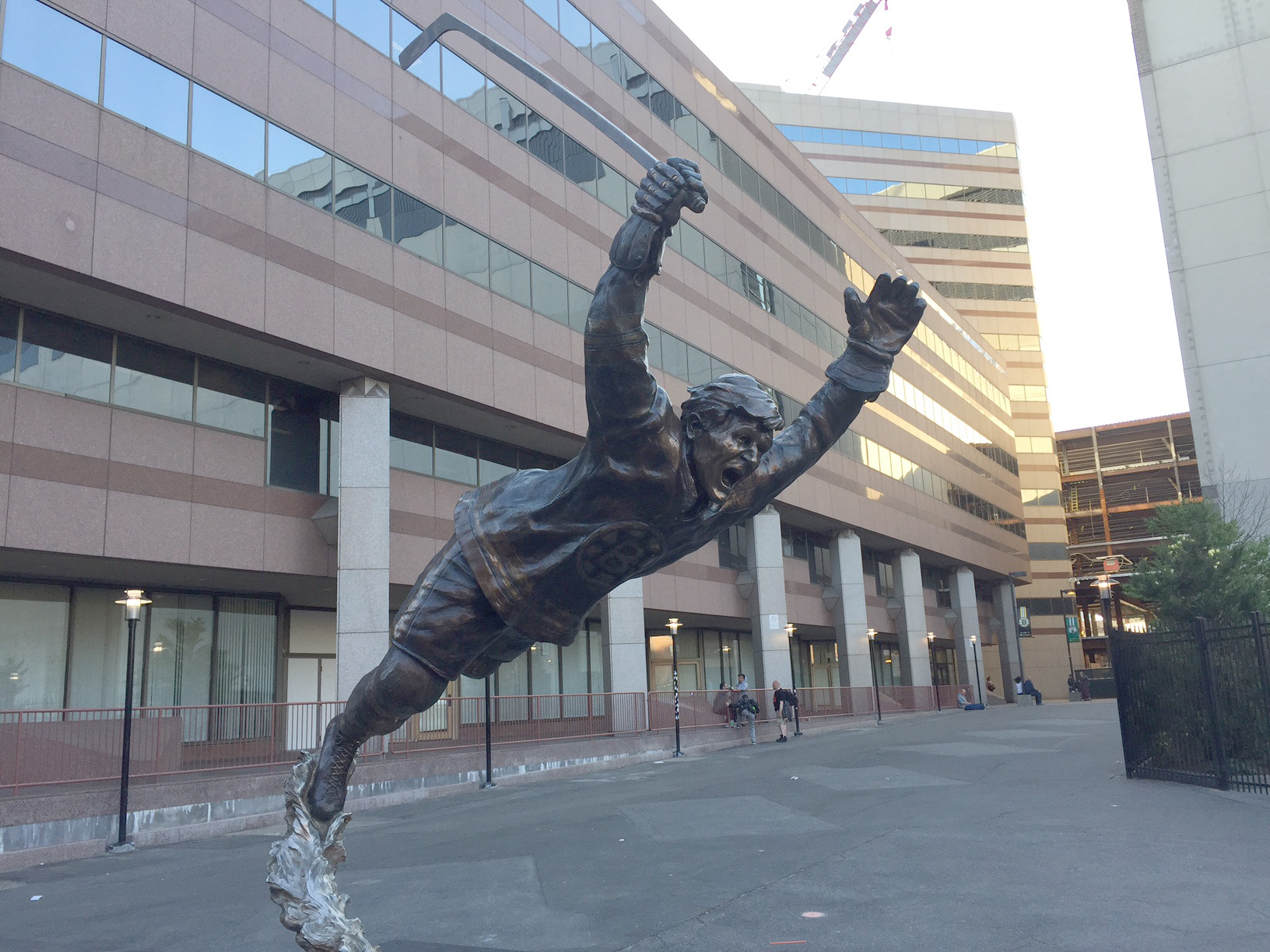 The Bobby Orr statue outside TD Garden.
