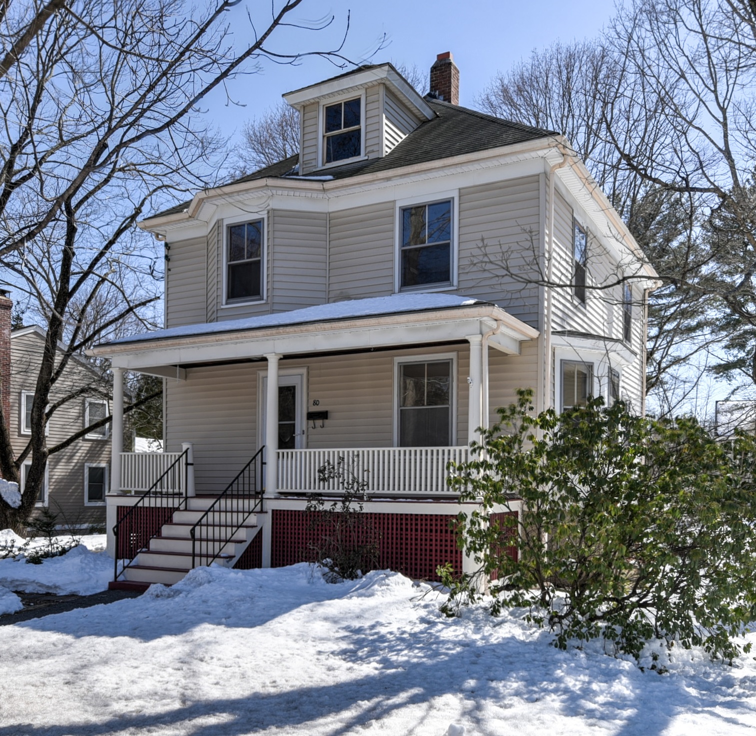 This house at 80 Spring Road in Needham was listed for $800,000.
