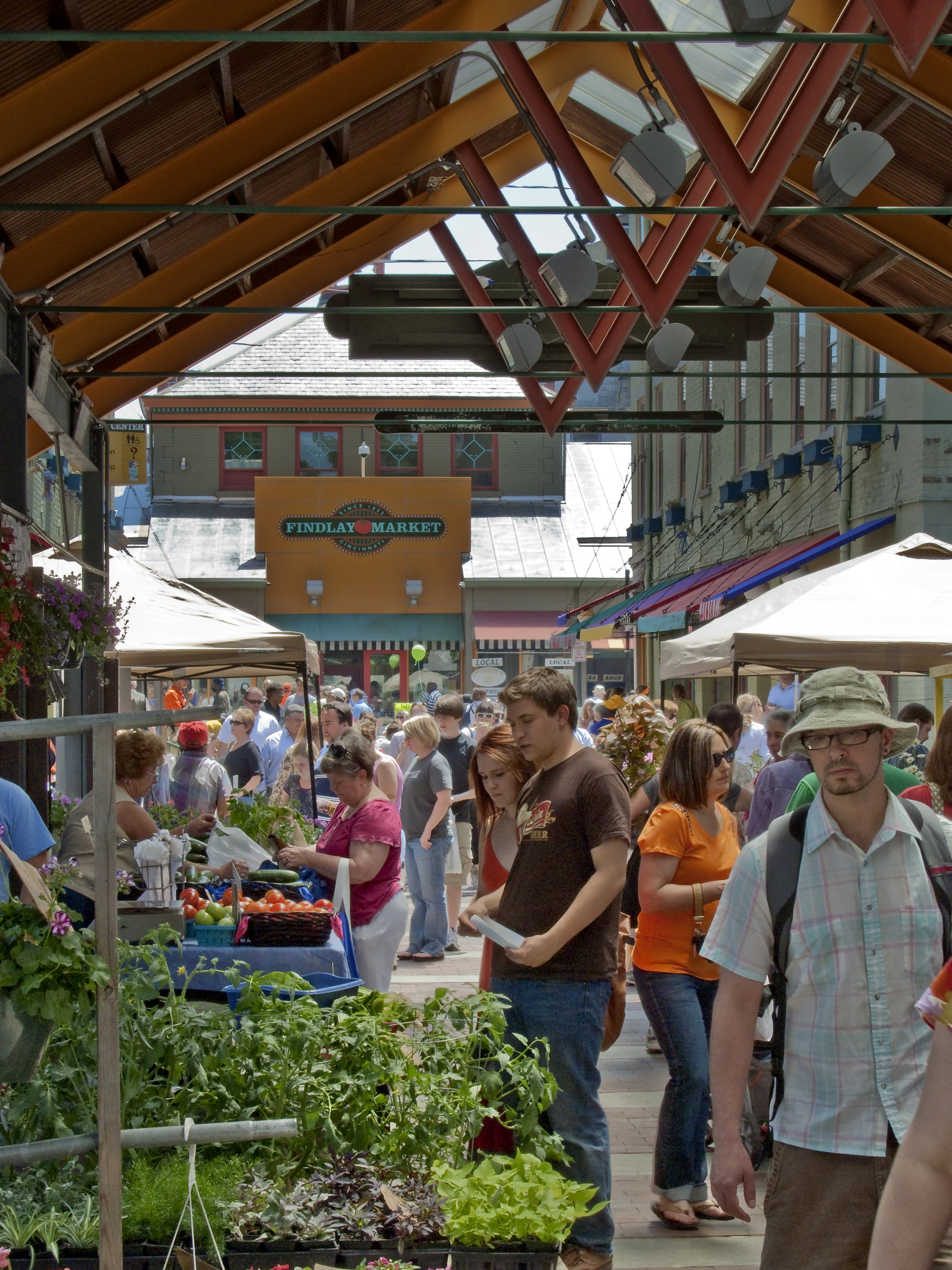 Produce vendors hawk their fruits and vegetables outside no matter the weather.