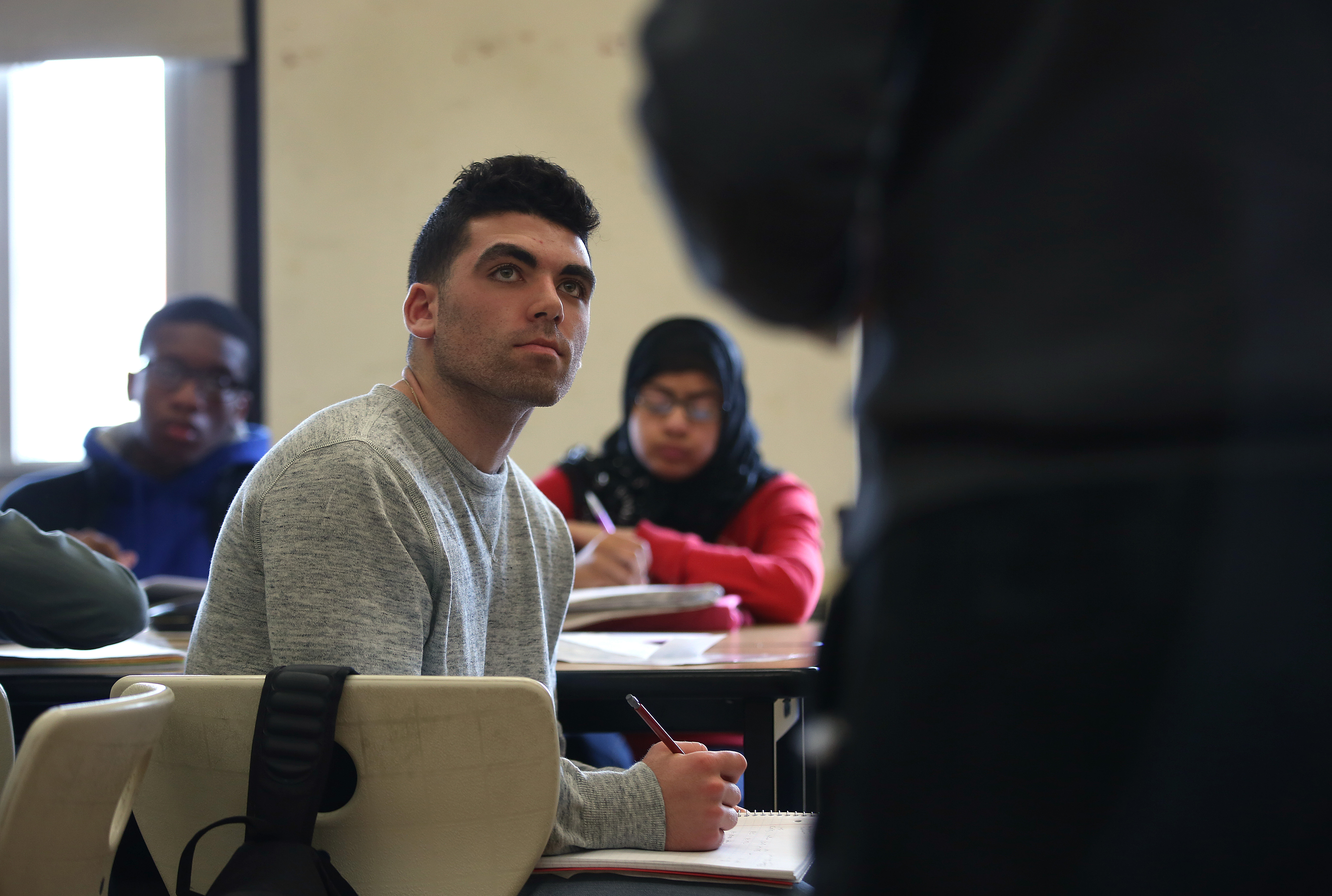 Senior Solomon Taieb was the first in his family to attend Boston Latin. “I was trained to be a learning machine,” he said.