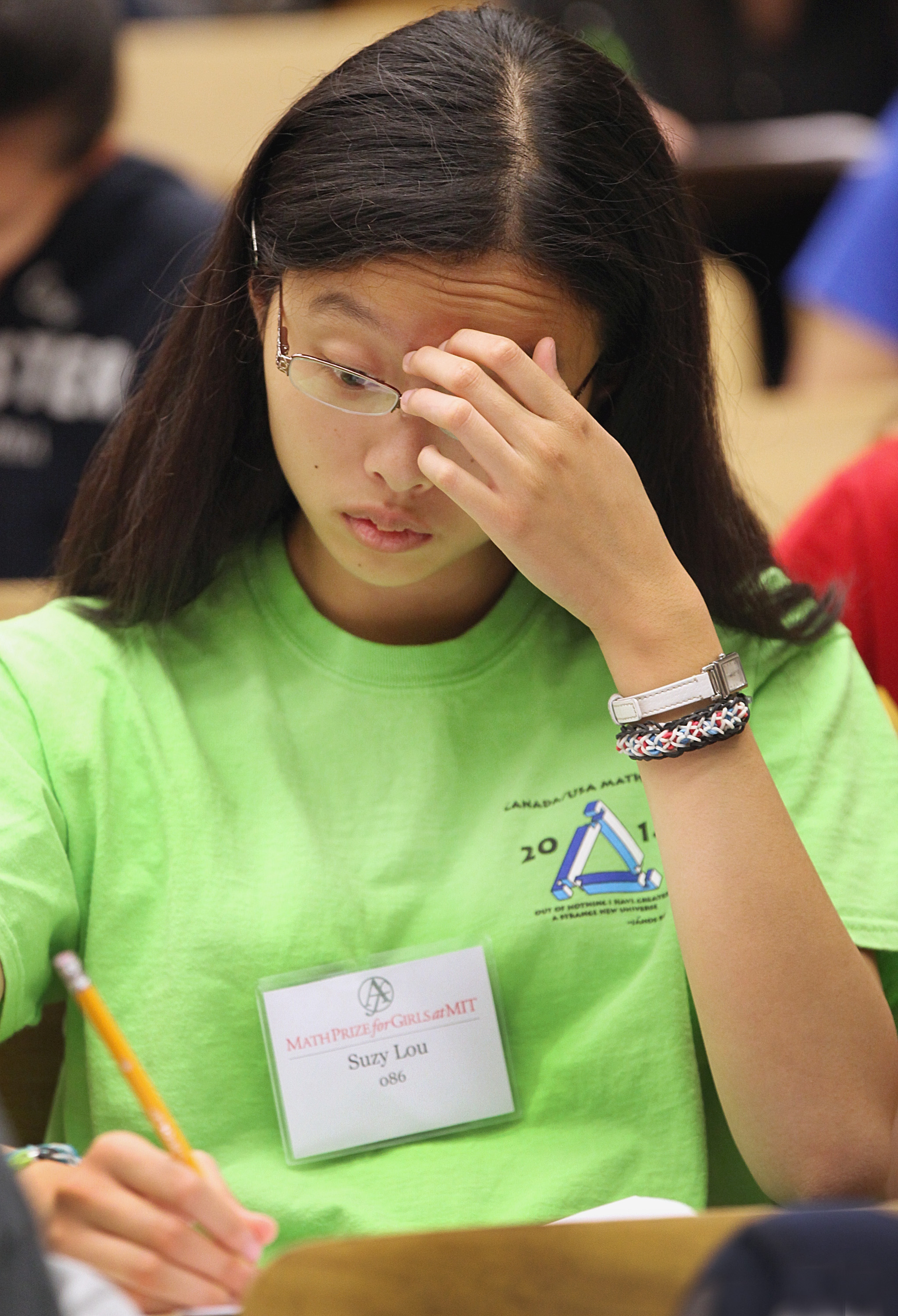 Suzy Lou of San Jose, Calif. concentrated during the competition.