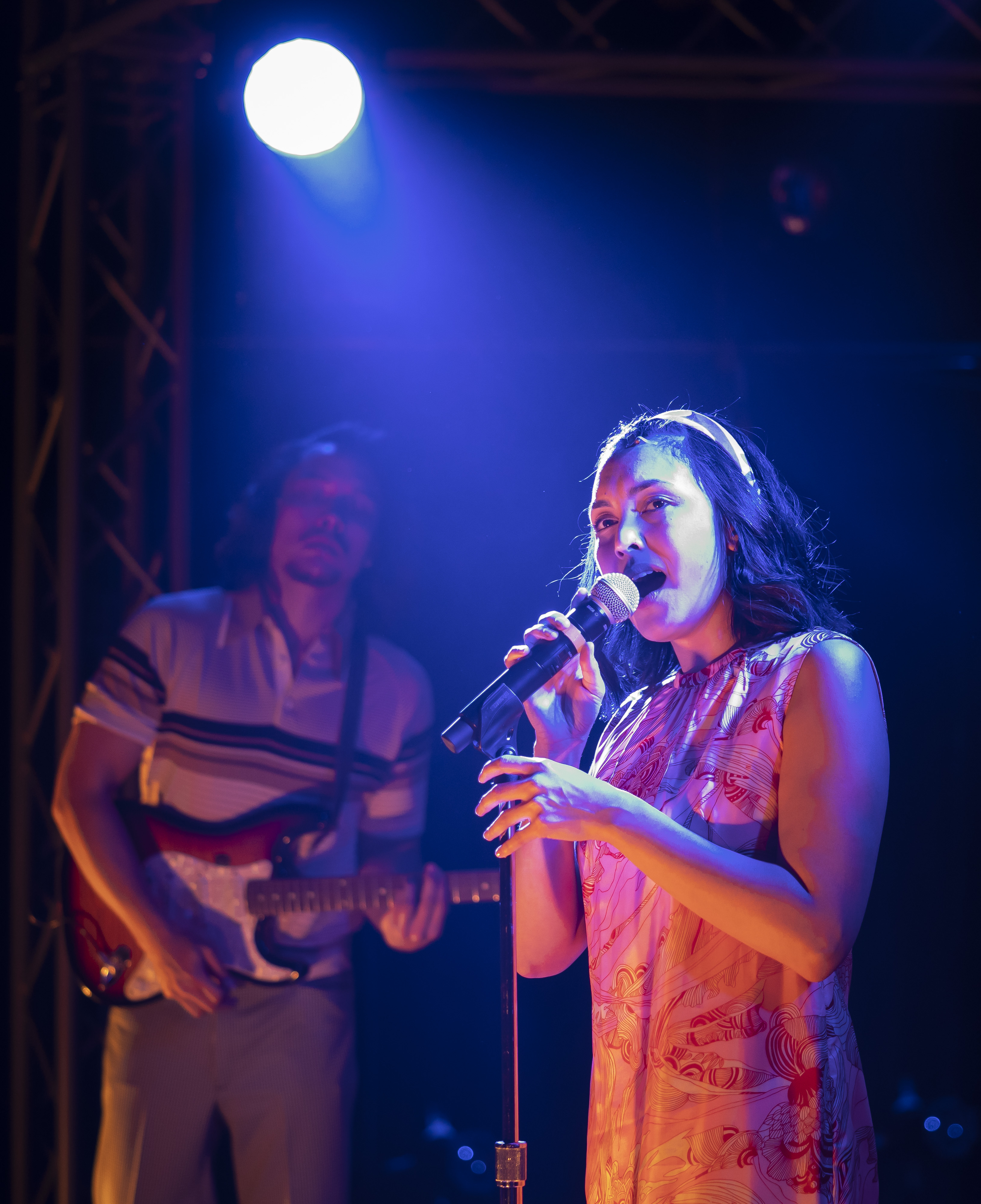 Matthew Yee and Aja Wiltshire in "Cambodian Rock Band" at Merrimack Repertory Theatre.