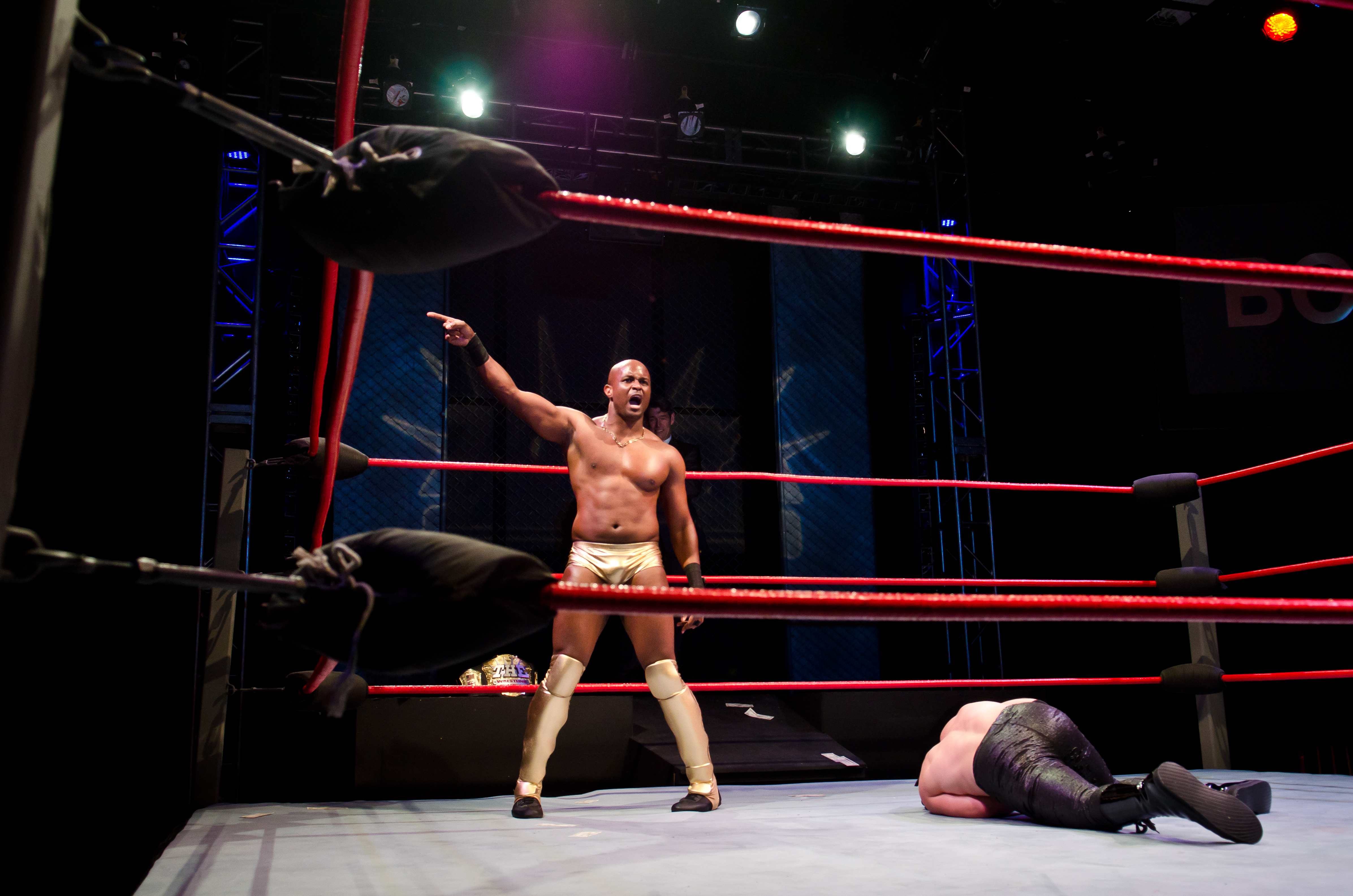 Chris Leon as the title character in Company One’s production of “The Elaborate Entrance of Chad Deity.”