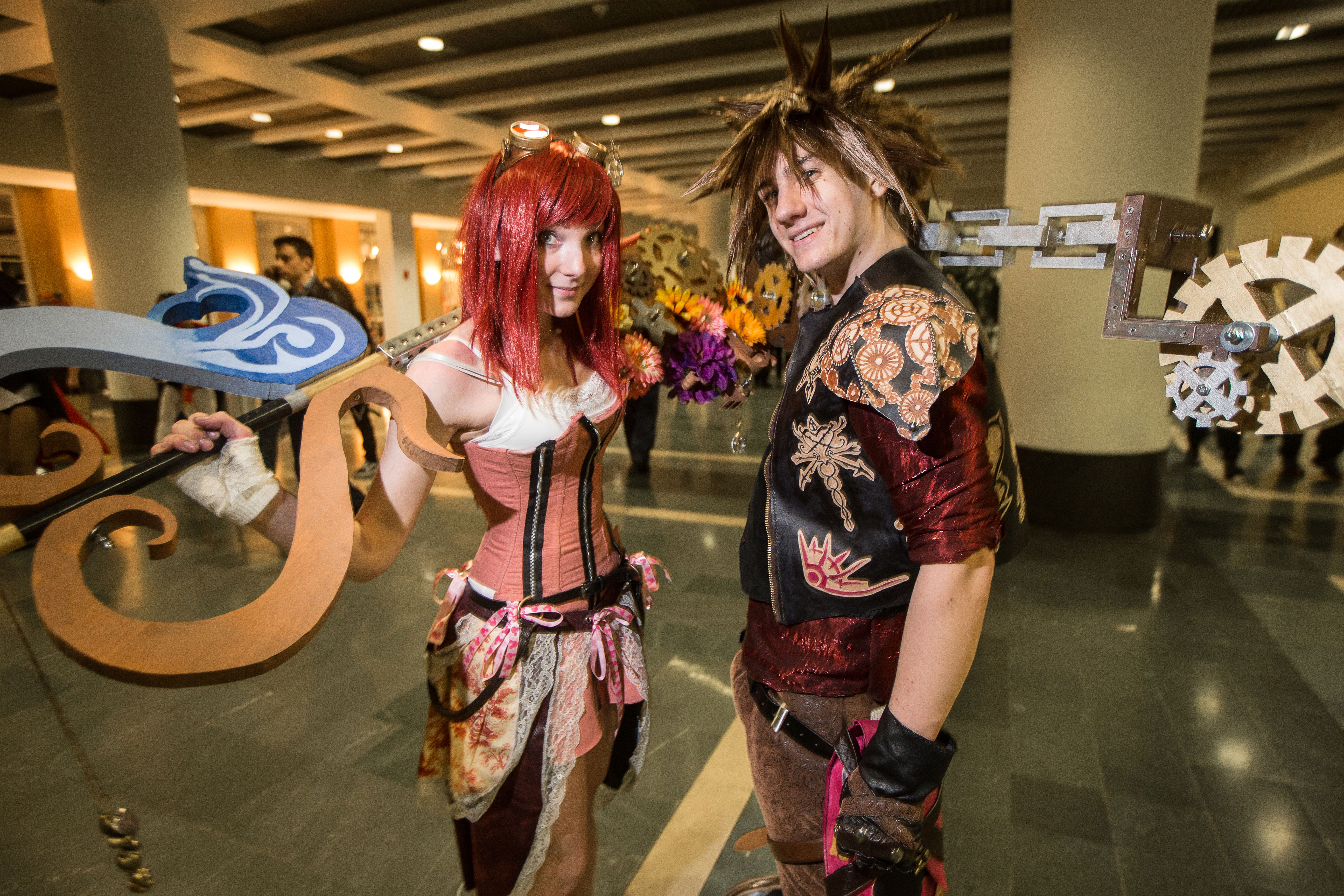 Morgan Berard, 19, and Harrison Braley, 21, were dressed as Steampunk Kairi and Steampunk Sora respectively.