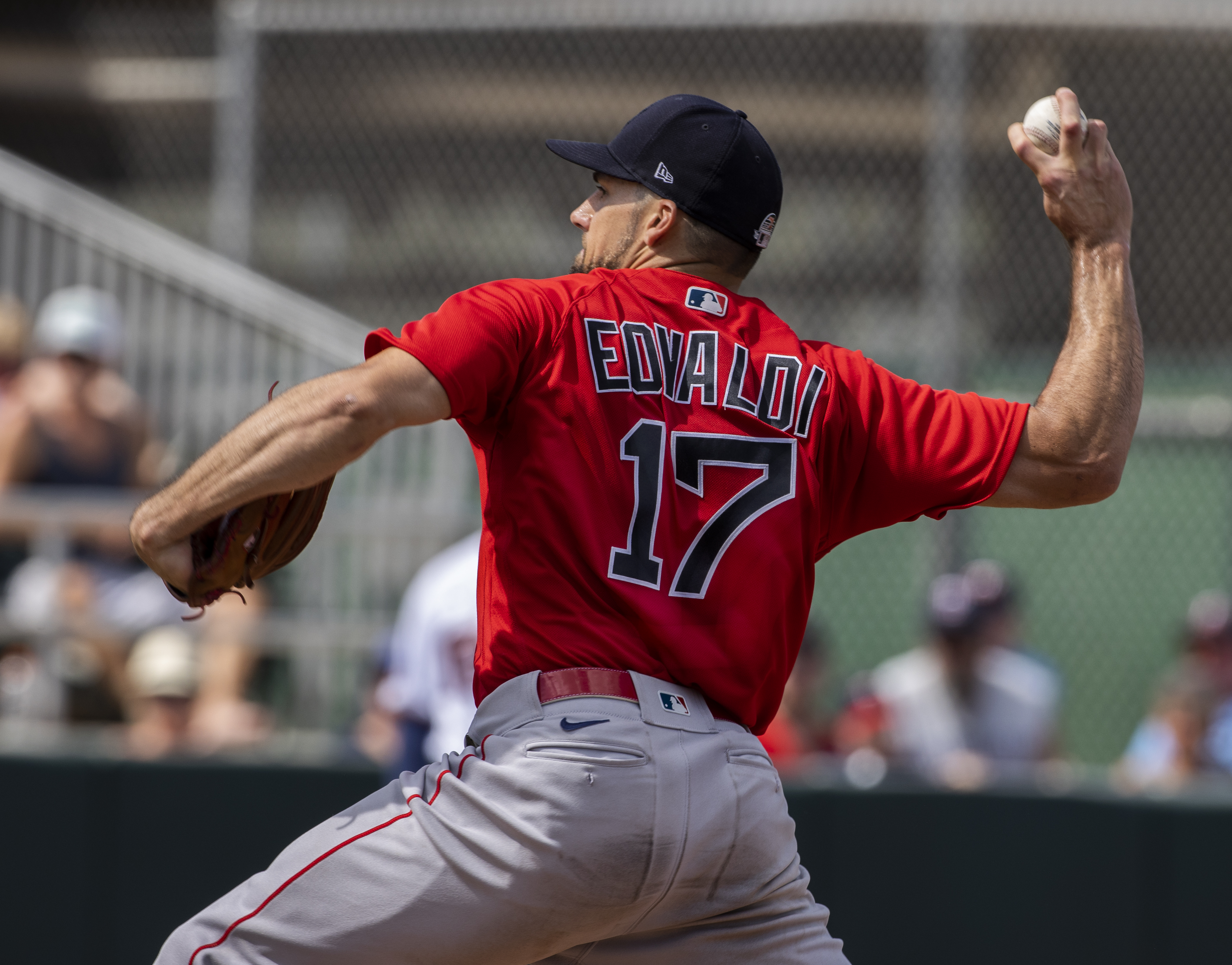Nate Eovaldi fanned four batters in two innings of work Monday, his first start of 2020 spring training.