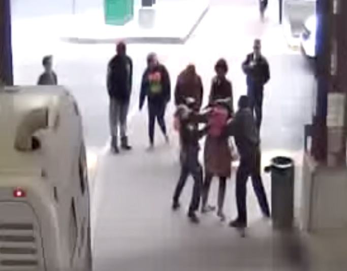 The March 2014 assault on Mary Holmes was caught on video.