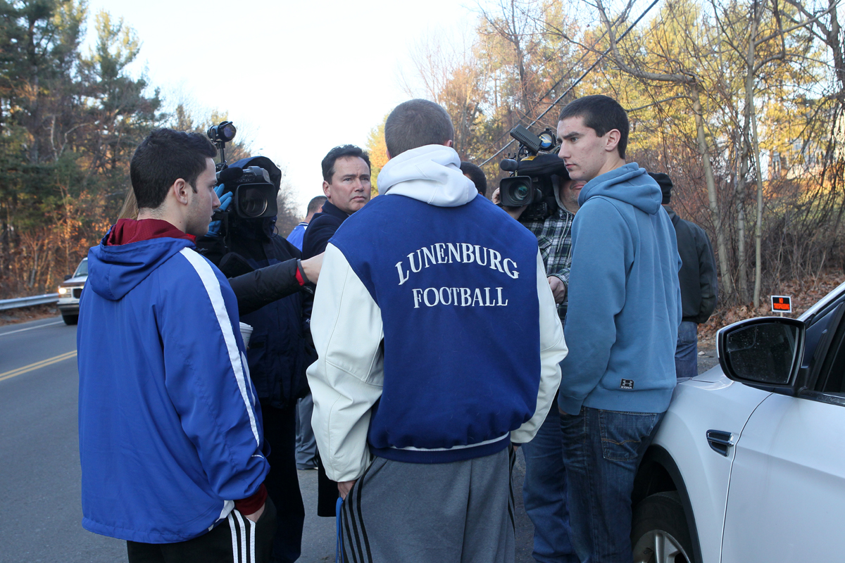 Lunenburg football players and other students at the school have been affected by the graffiti found on the home. “We don’t know what to think or who did it,” a student said.