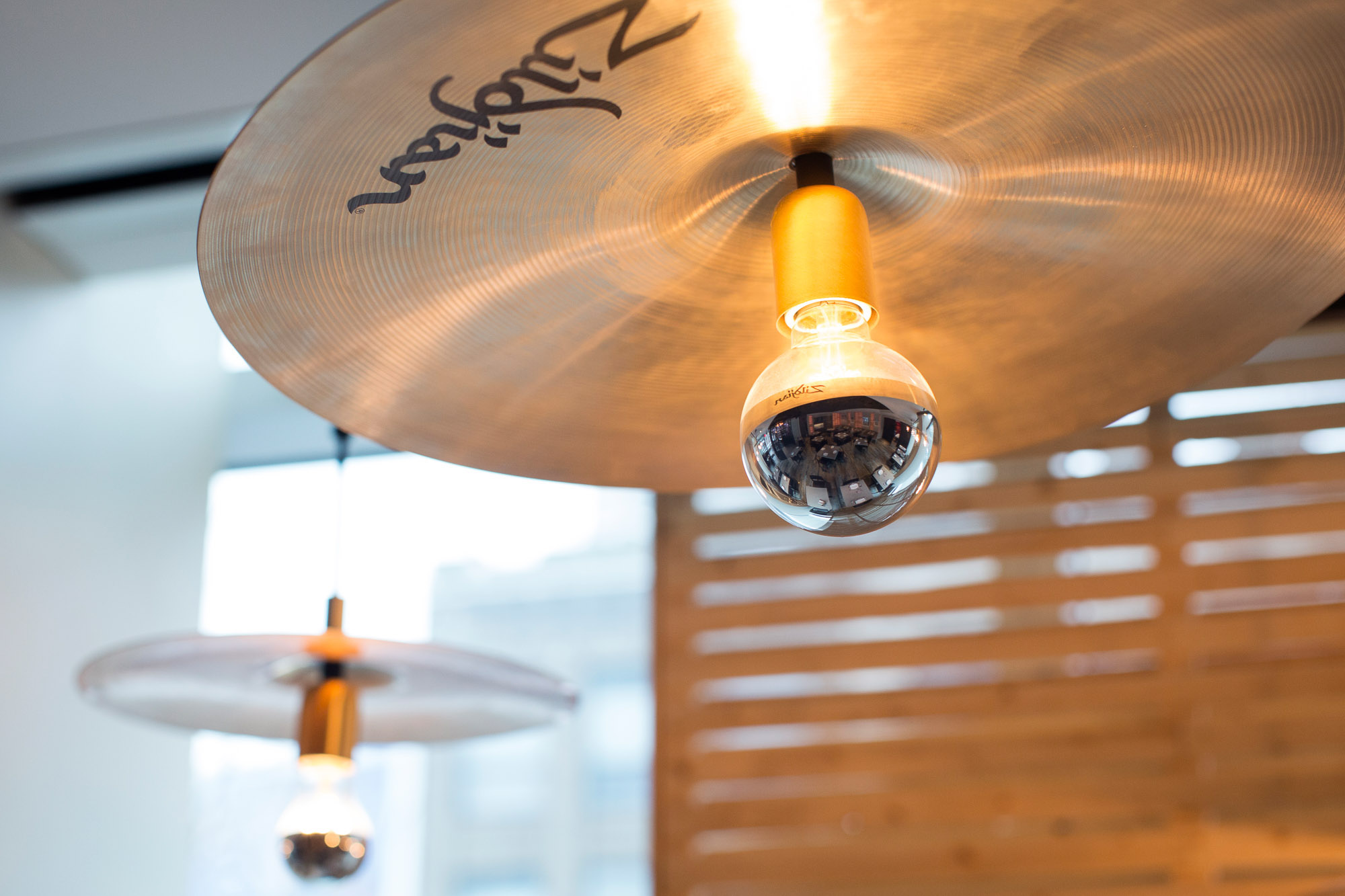 Cymbal chandeliers at B3.