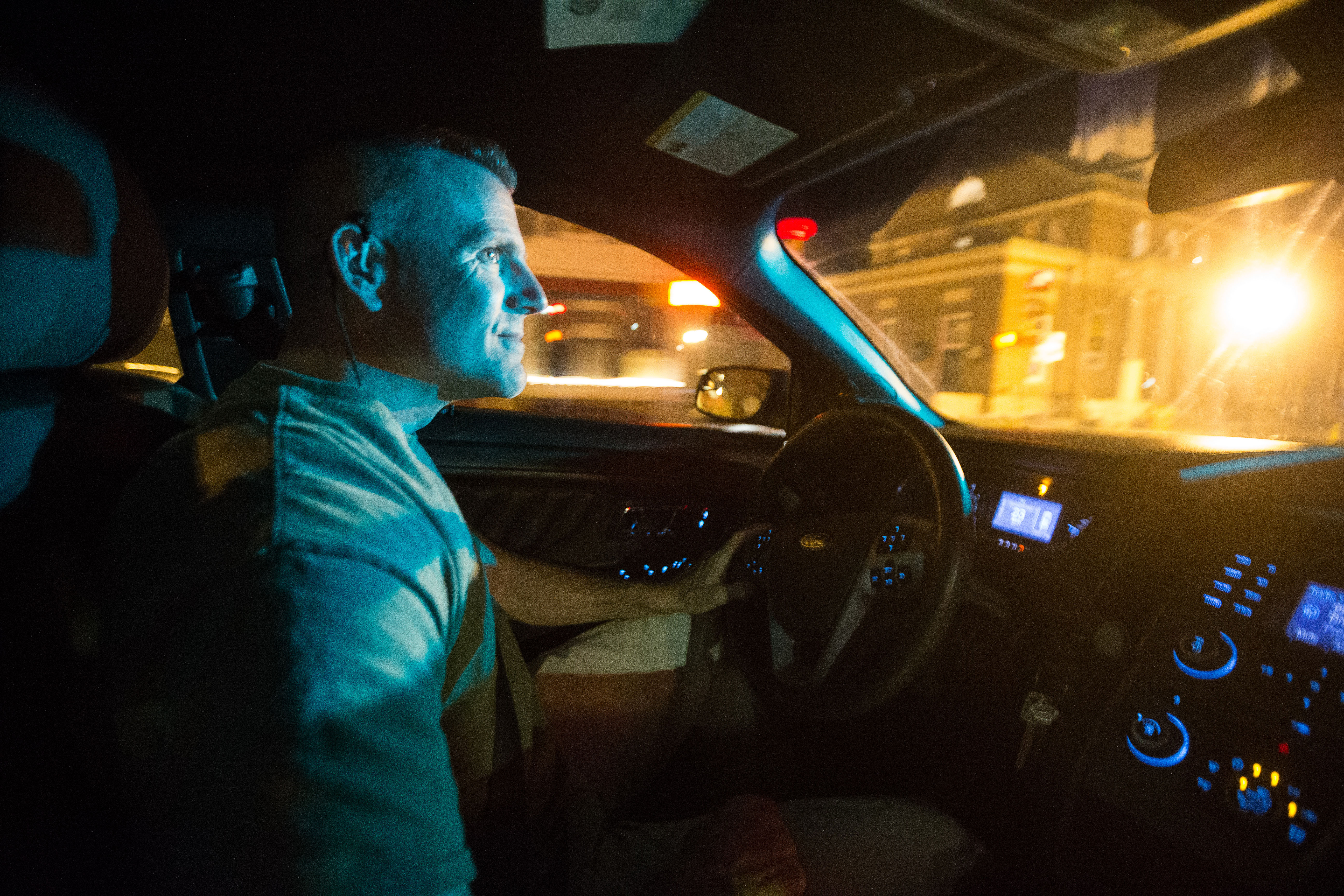 Officer Ged Driscoll watched for drug-related activity on a Plymouth street as part of a special plainclothes police unit.