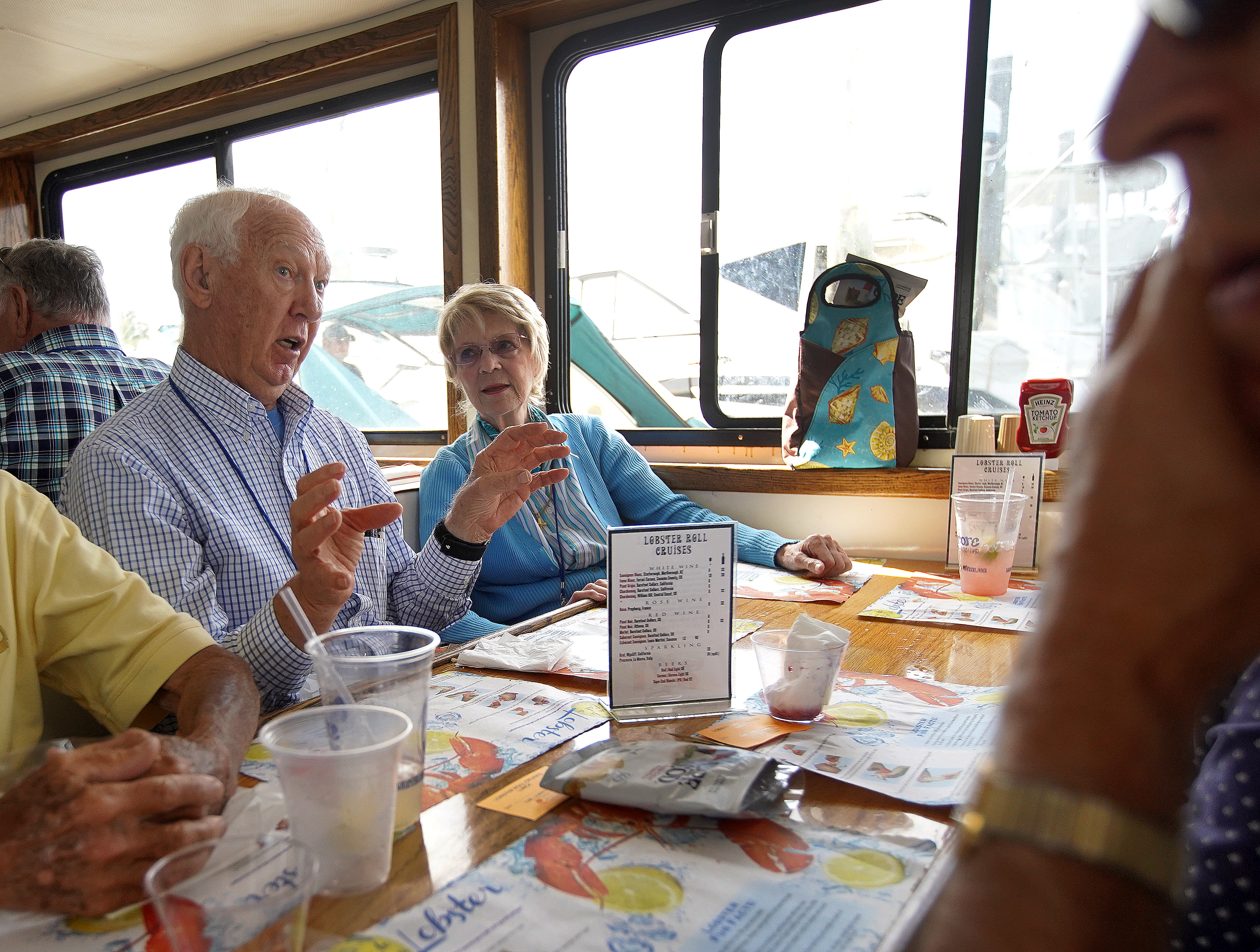 Jerry Prukala (left), 79, of Hyannis, with wife Carol.