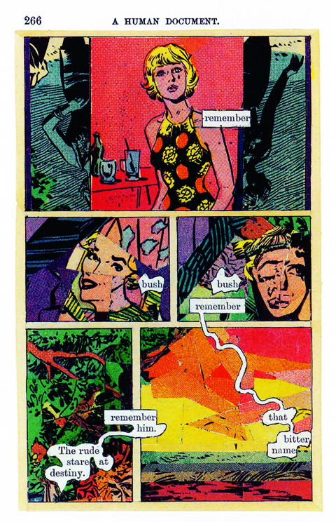 Tom Phillips uses a variety of styles for his “A Humument,” including that of a graphic novel.