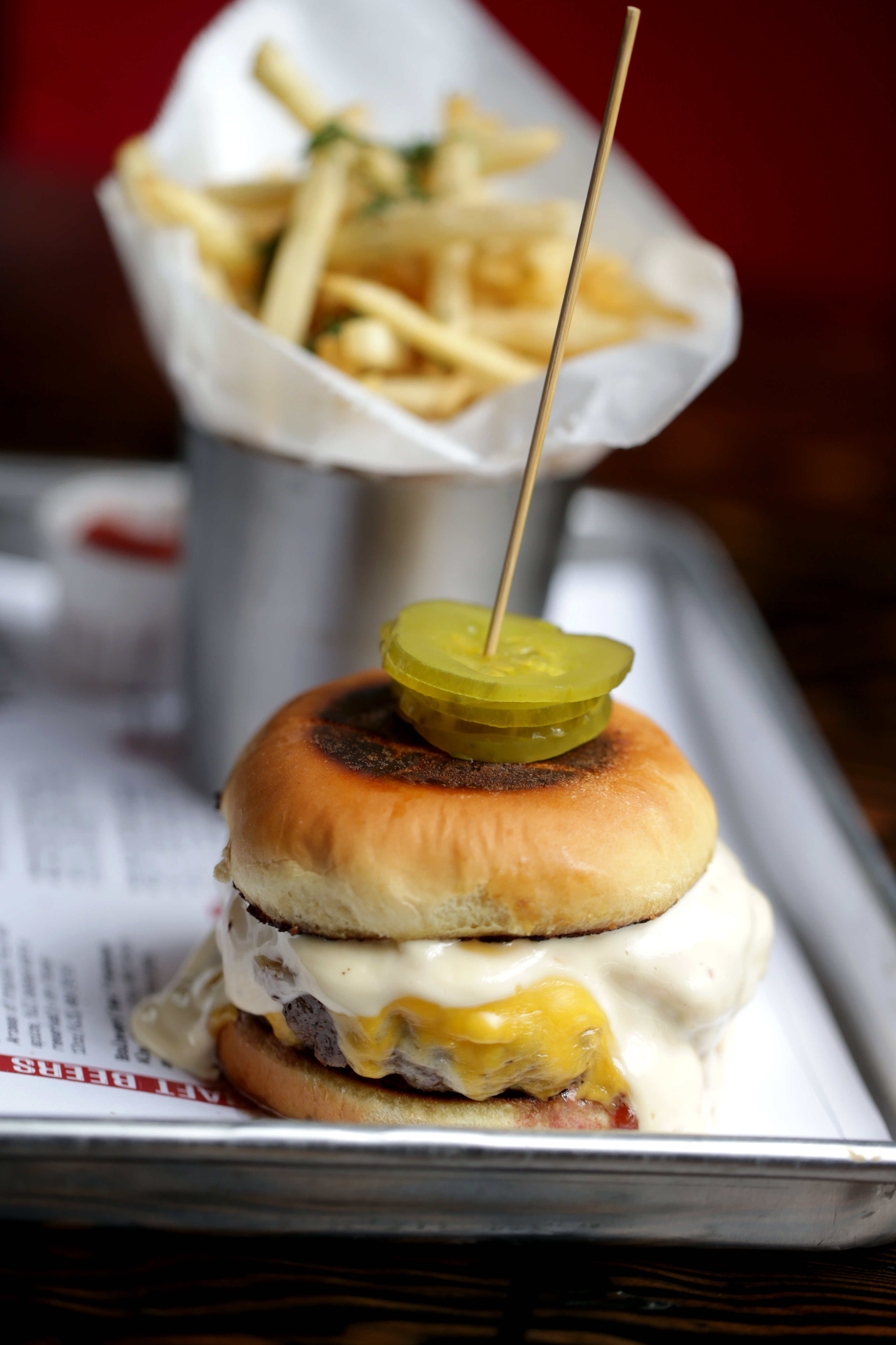 Oh S#%T burger at Nosh & Grog Provisions.